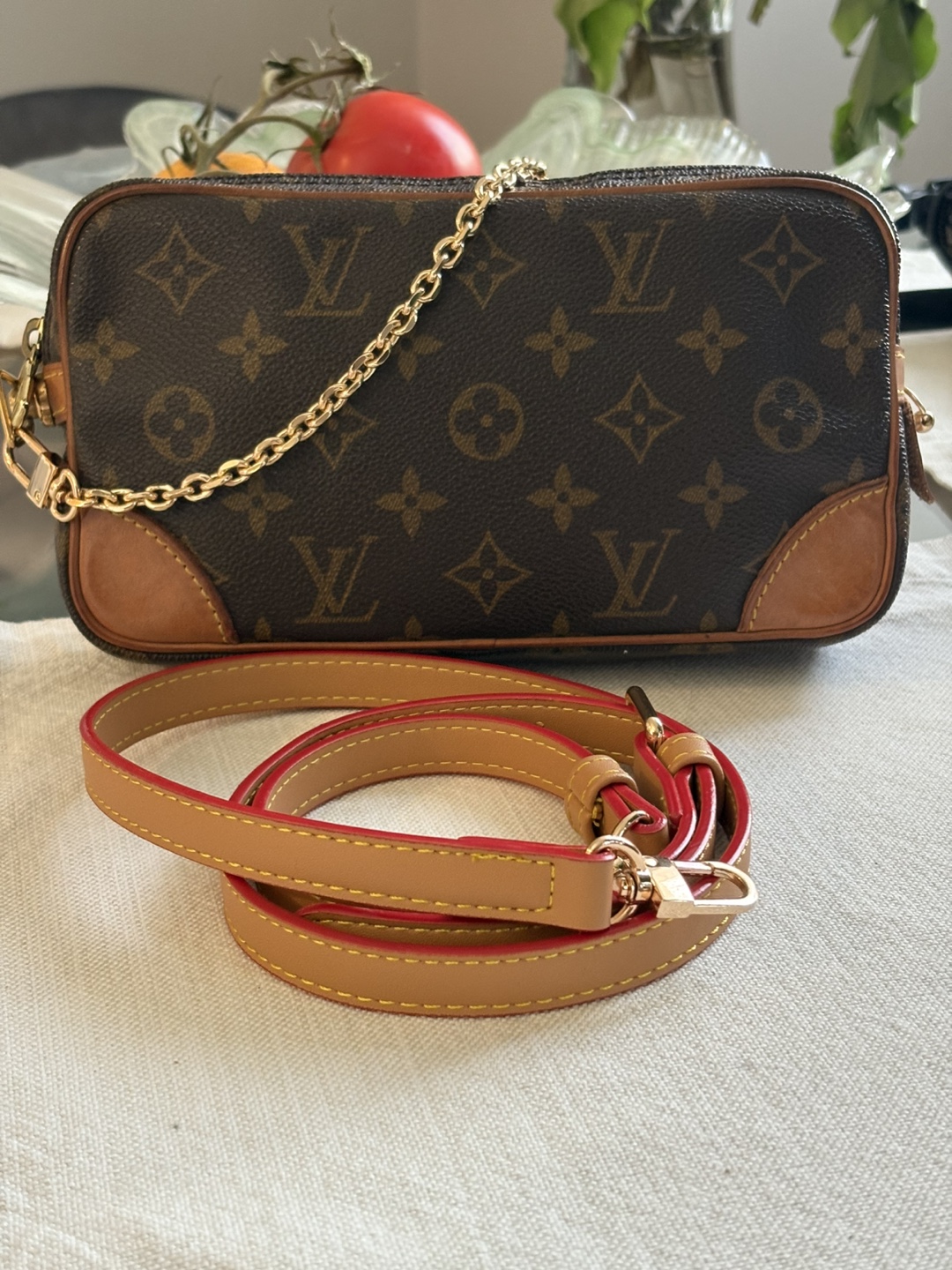 Louis Vuitton Pochette Accessoires Monogram Canvas Crossbody Bag
