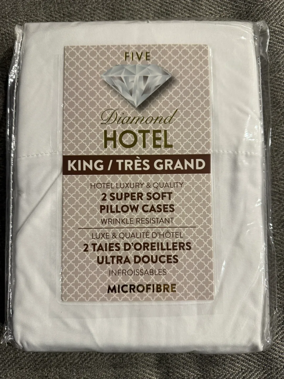 Five Diamond Hotel King Pillowcases - 2 Pack - Microfibre thumbnail
