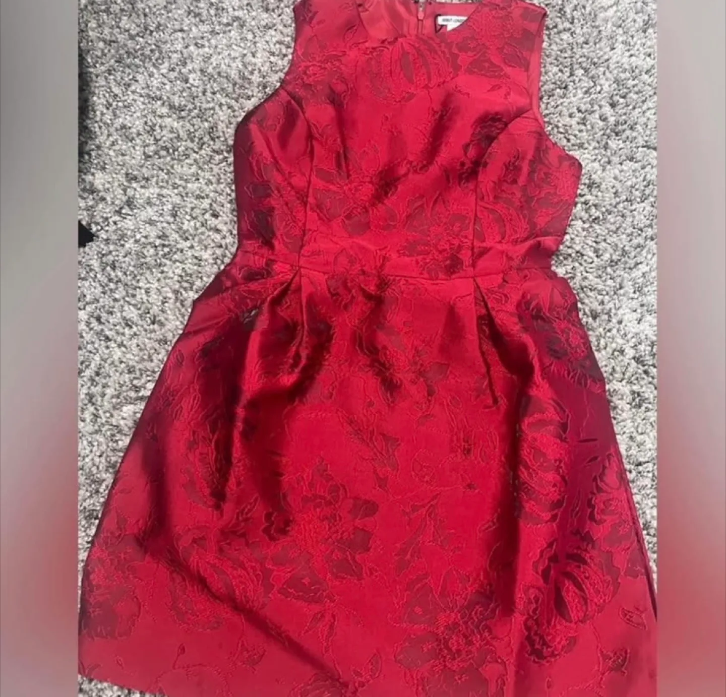 Debut London Red Jacquard Bell Mini Dress, UK 10 thumbnail