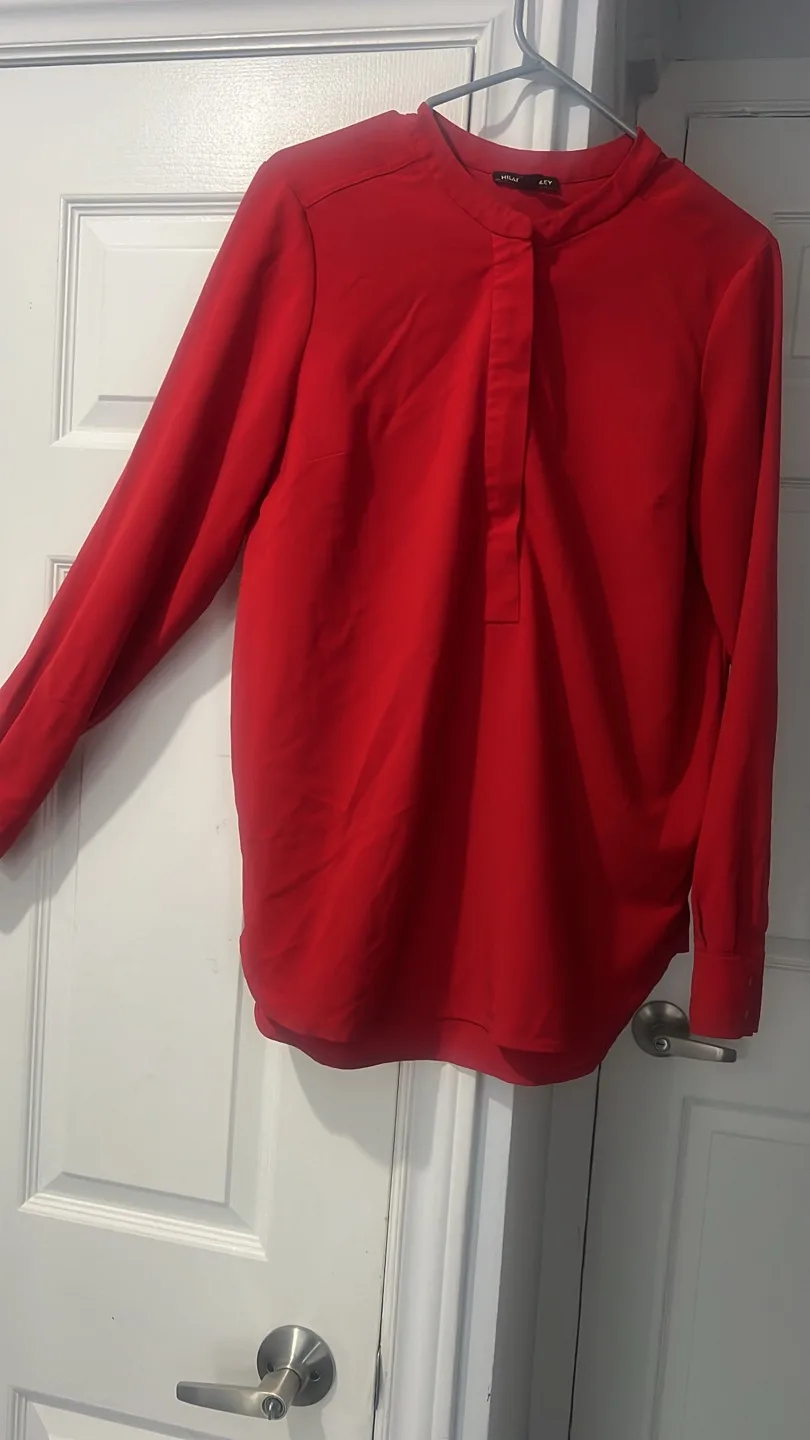 Hilary Radley Red Blouse Size L/G image indicator(3)