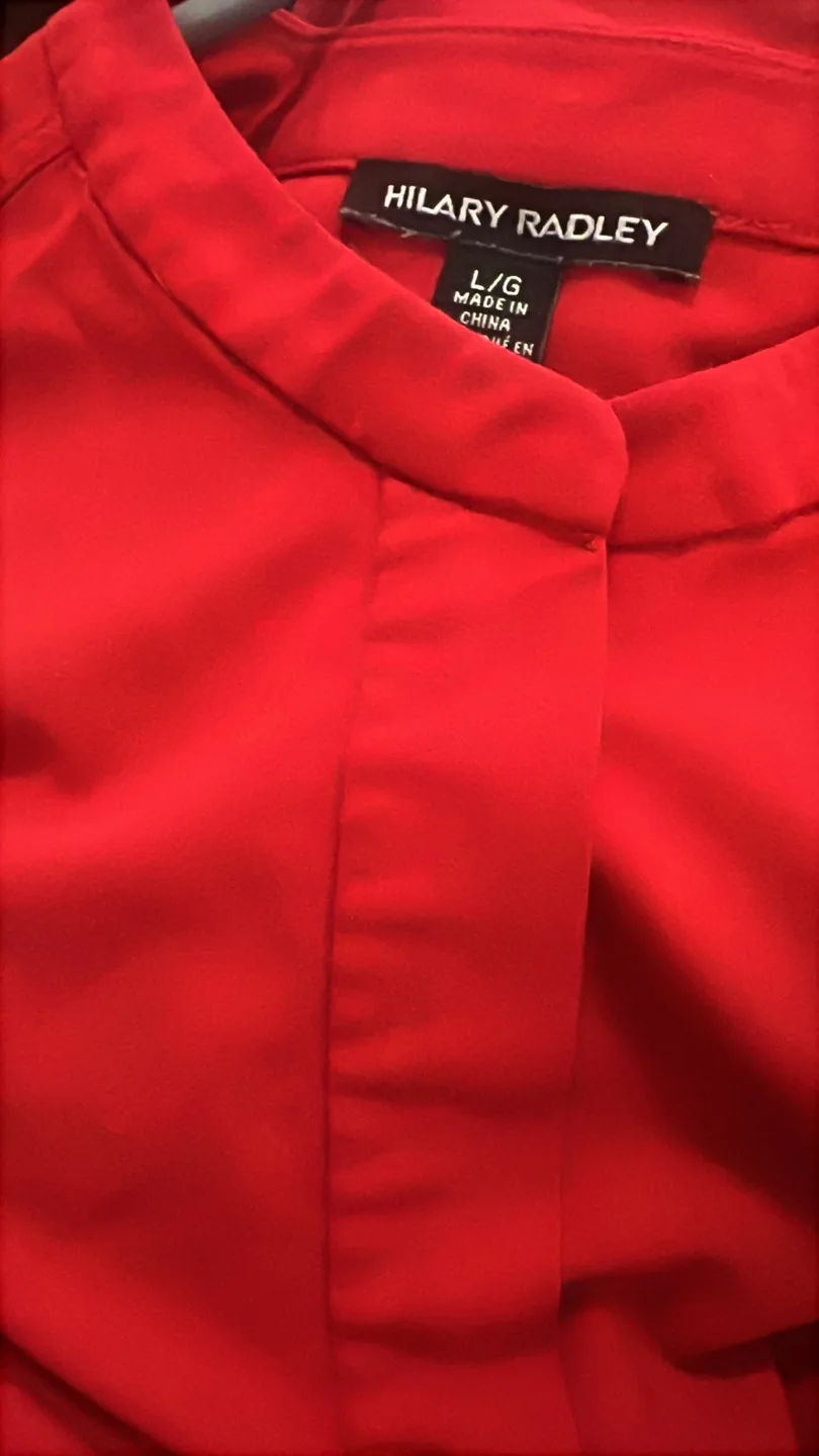 Hilary Radley Red Blouse Size L/G image indicator(2)