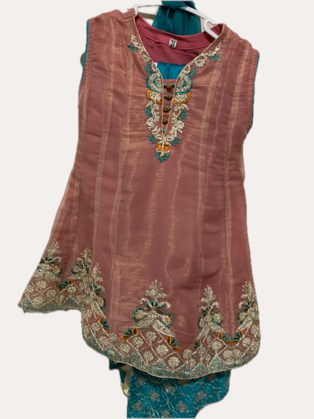 Girls' Pakistani Shalwar Kameez Suit - Size 3/4 - photo 2