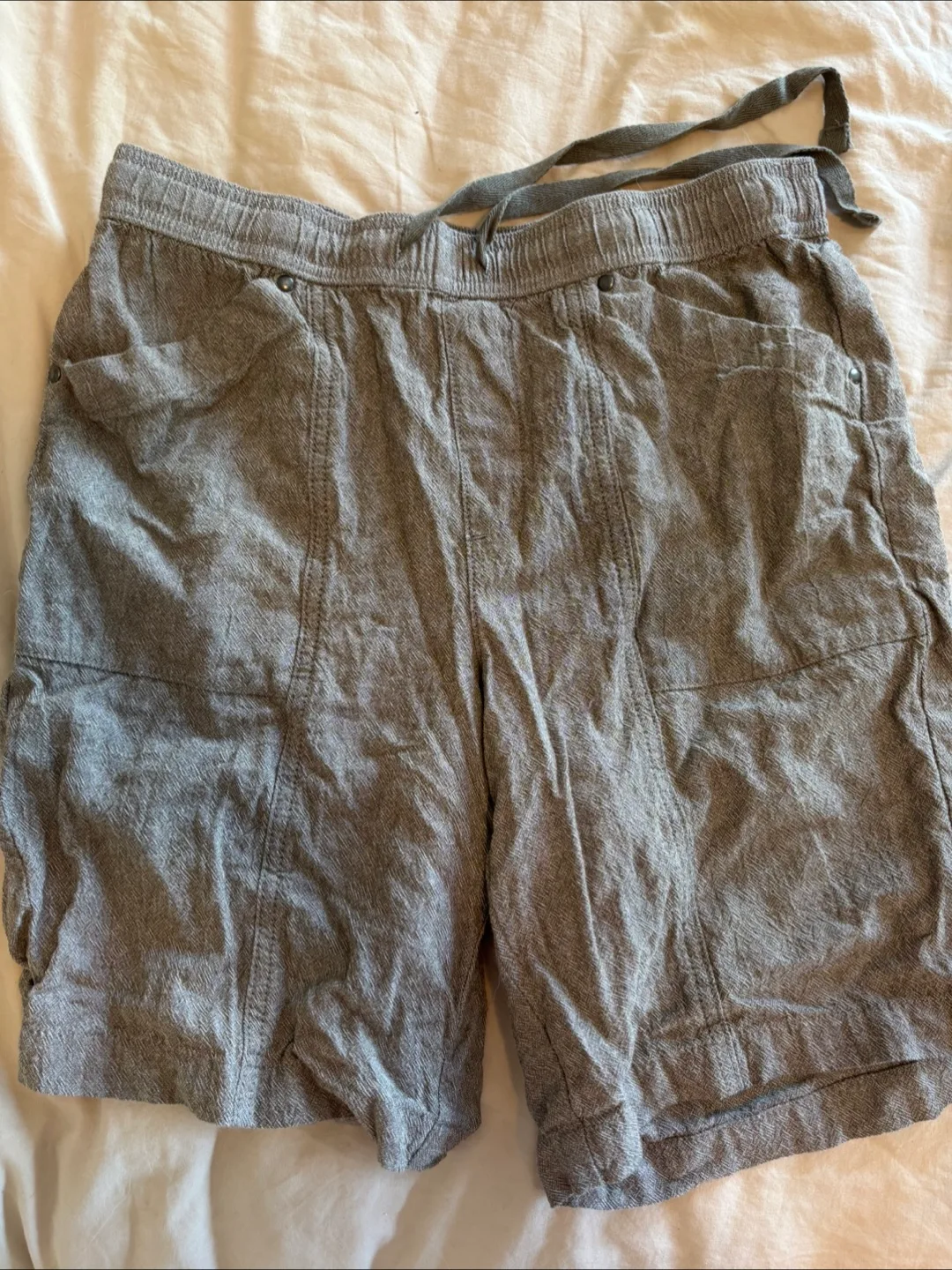 Classic Editions Grey Linen Shorts Size S/P thumbnail