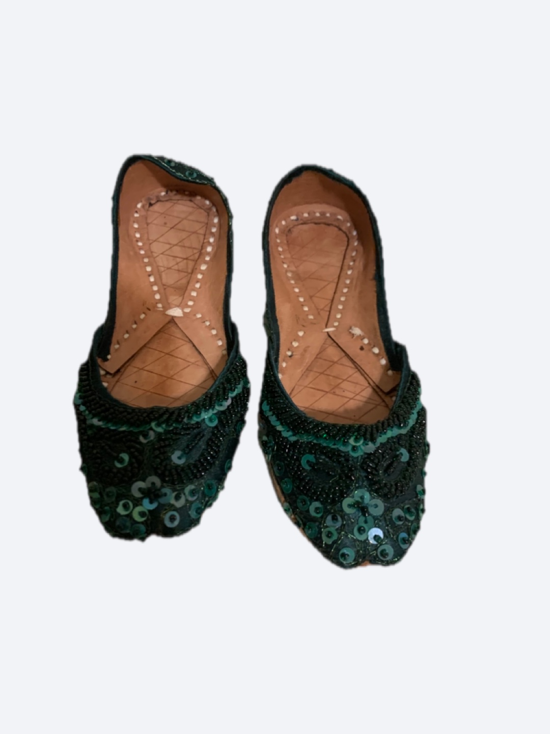 Hand-Beaded Punjabi Juttis - Assorted Colours
