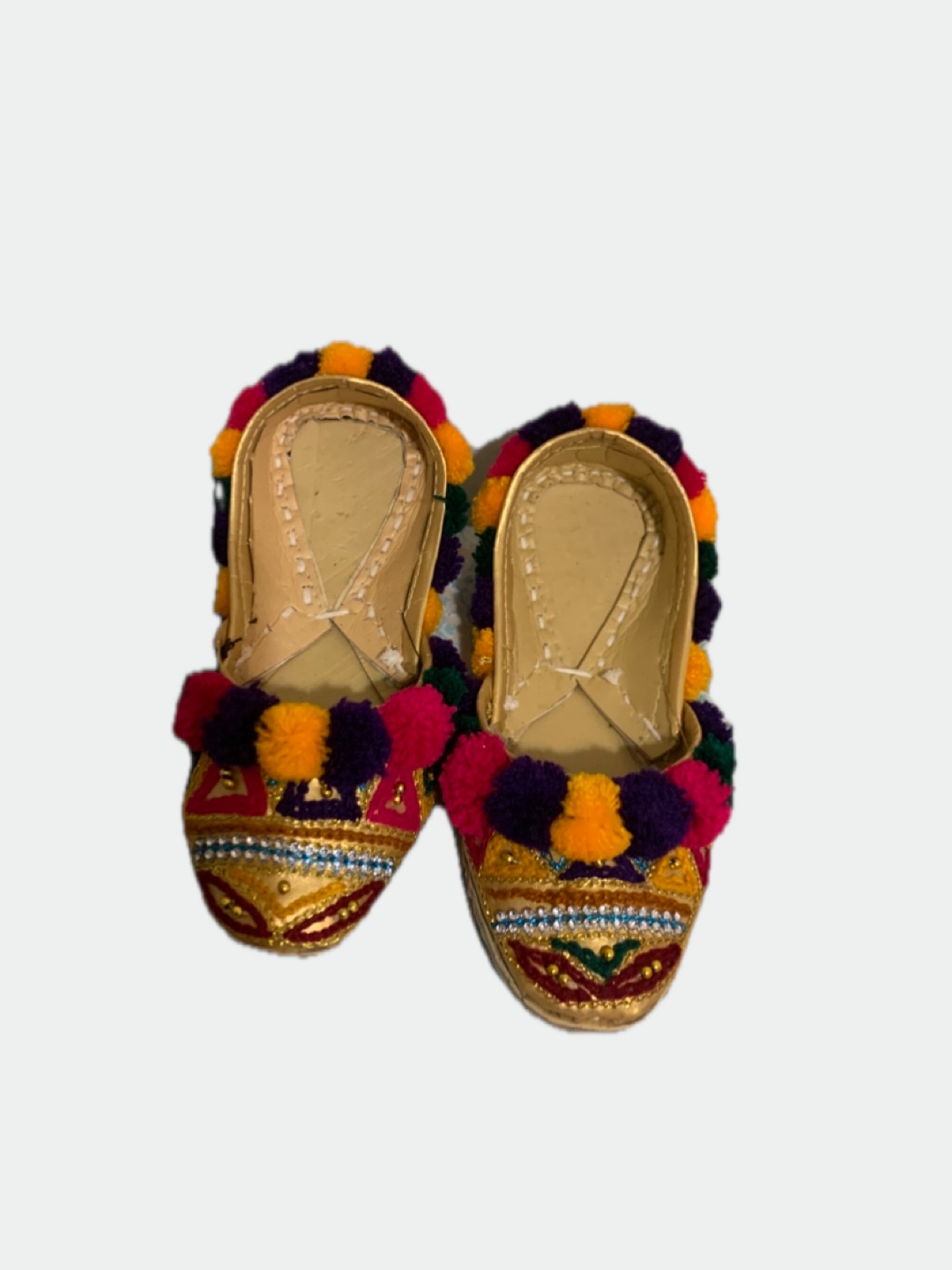 Hand-Beaded Punjabi Juttis - Assorted Colours - photo 3