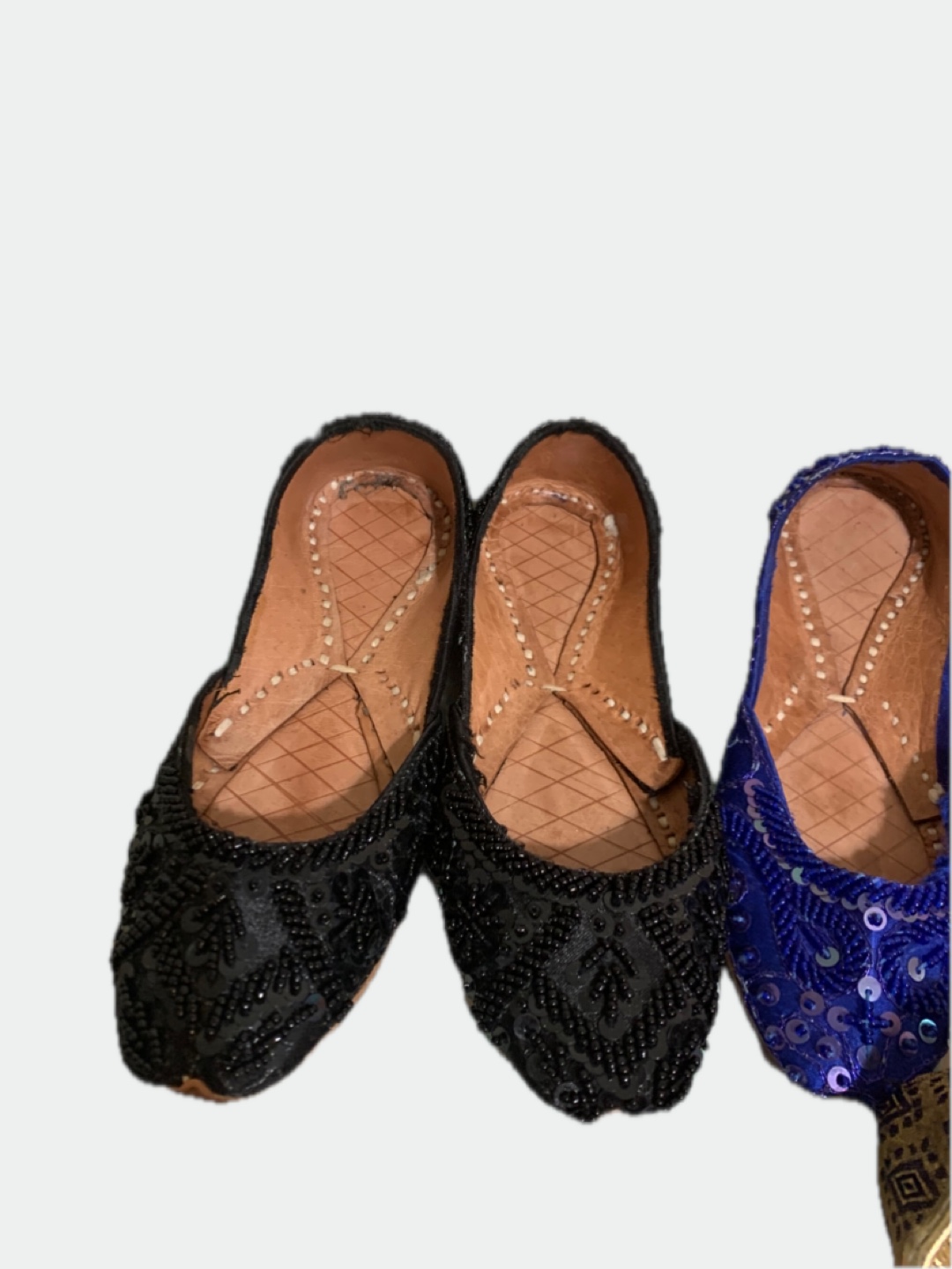 Hand-Beaded Punjabi Juttis - Assorted Colours - photo 5