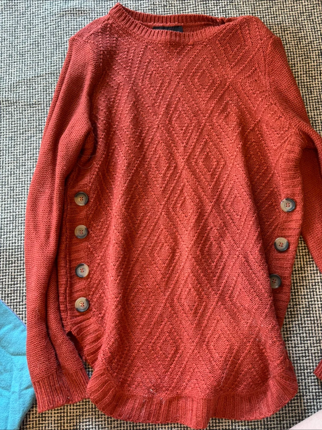 Alison Andrews Burnt Orange Knit Sweater Size Small thumbnail