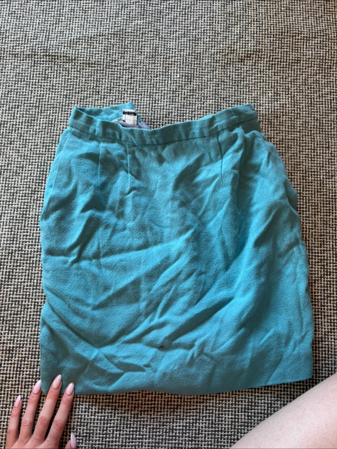 Vintage Teal A-Line Mini Skirt Size 6 thumbnail