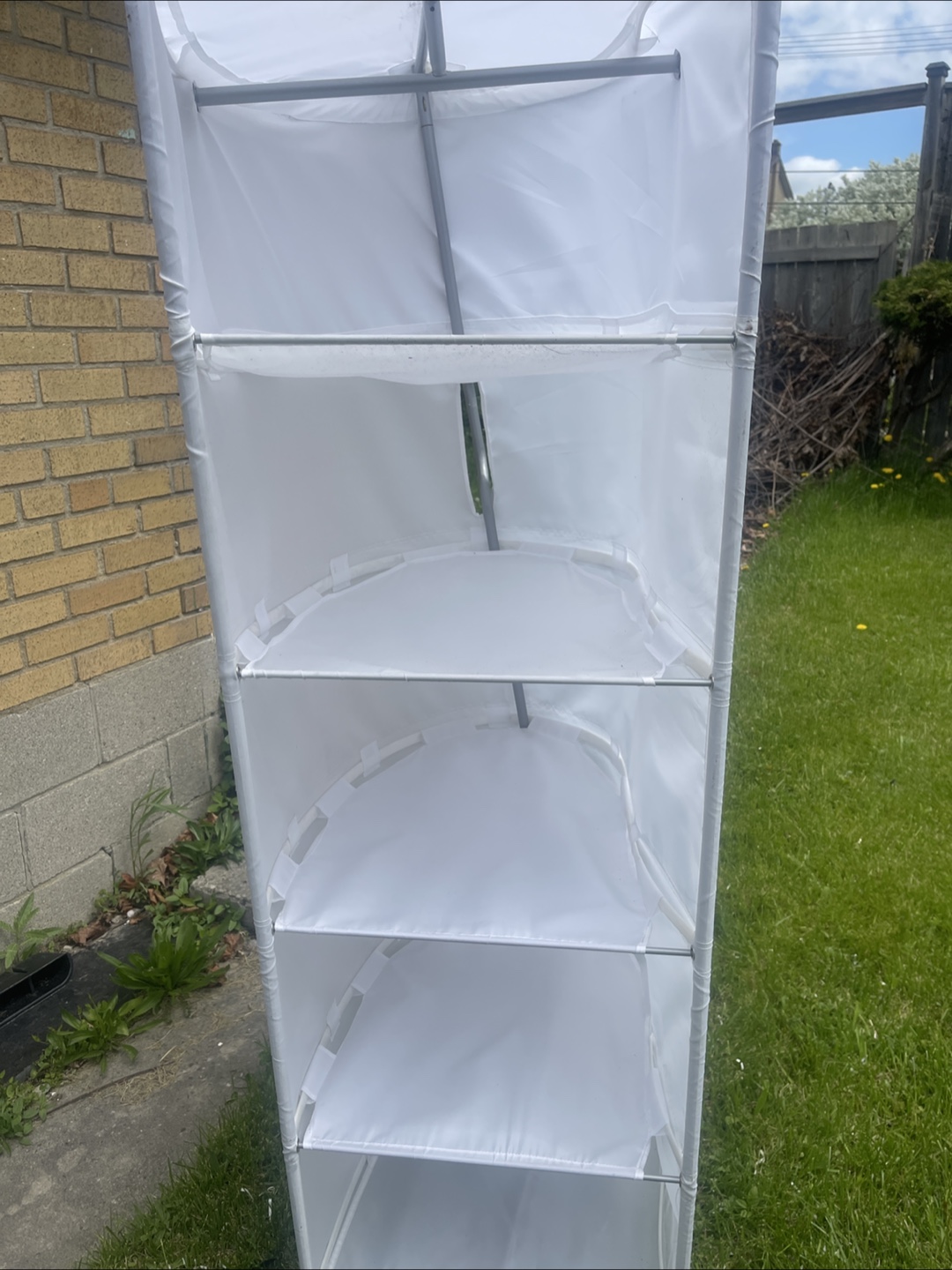 White Fabric Storage Organizer