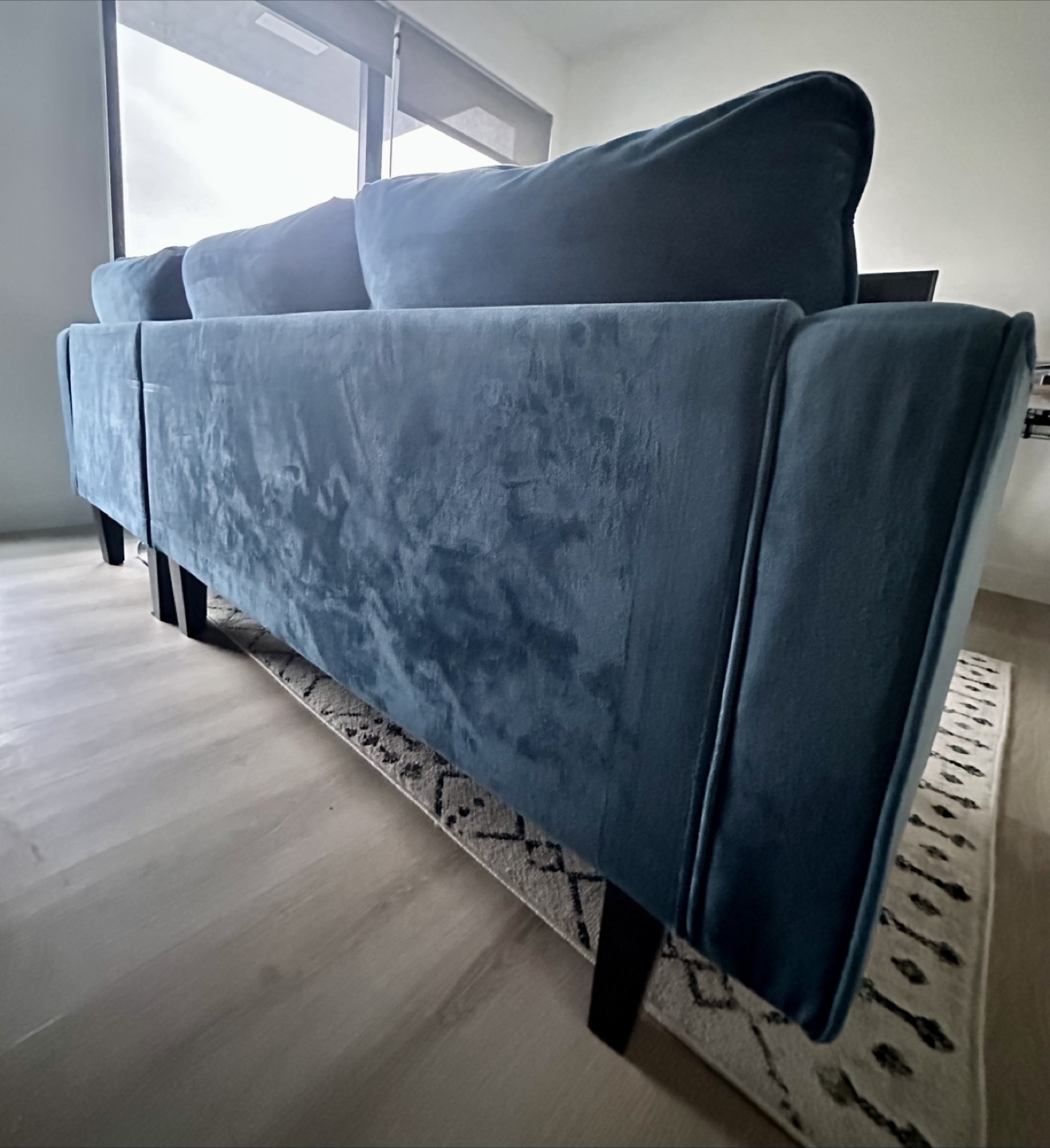 Velvet Sectional Sofa - photo 3