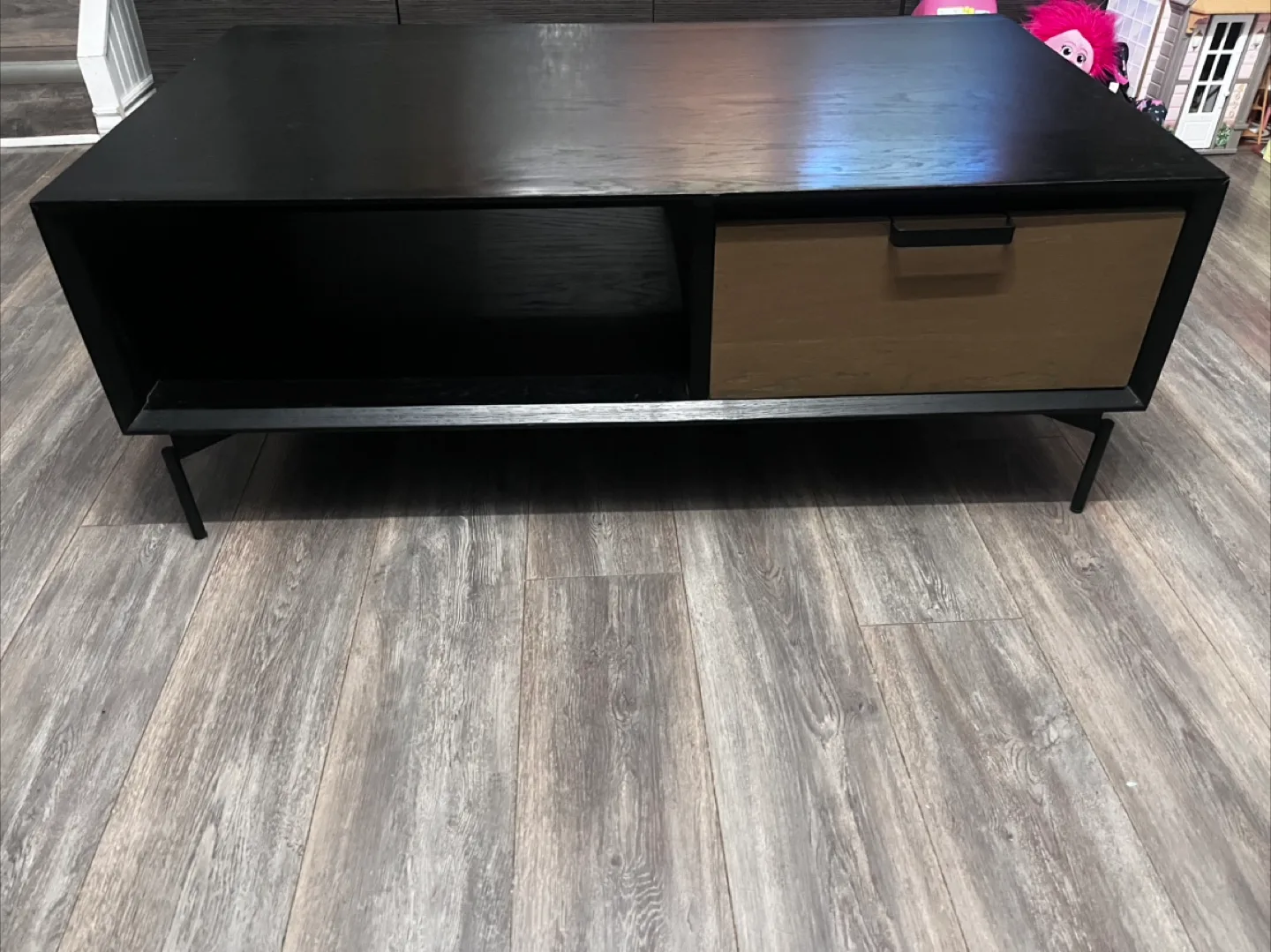 Modern Black/brown  Coffee Table with Storage image indicator(5)