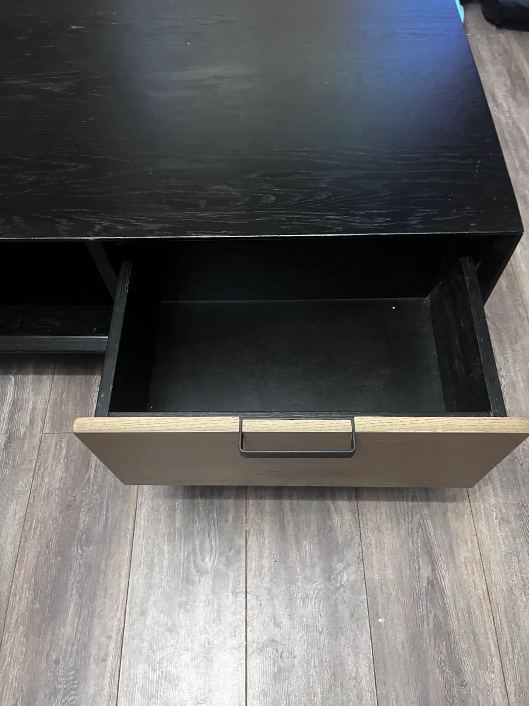 Modern Black/brown  Coffee Table with Storage image indicator(2)