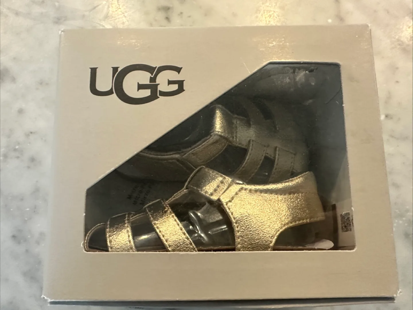 New UGG Kolding Metallic Baby Sandals - brand new, size 4/5 image indicator(2)
