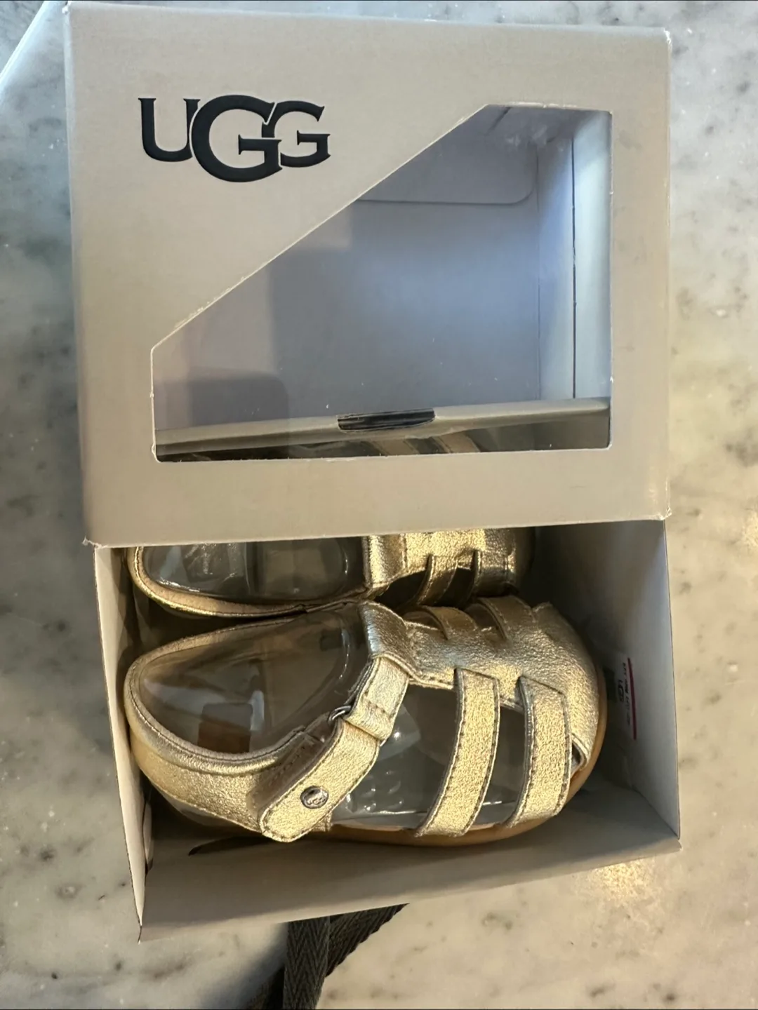 New UGG Kolding Metallic Baby Sandals - brand new, size 4/5 image indicator(4)