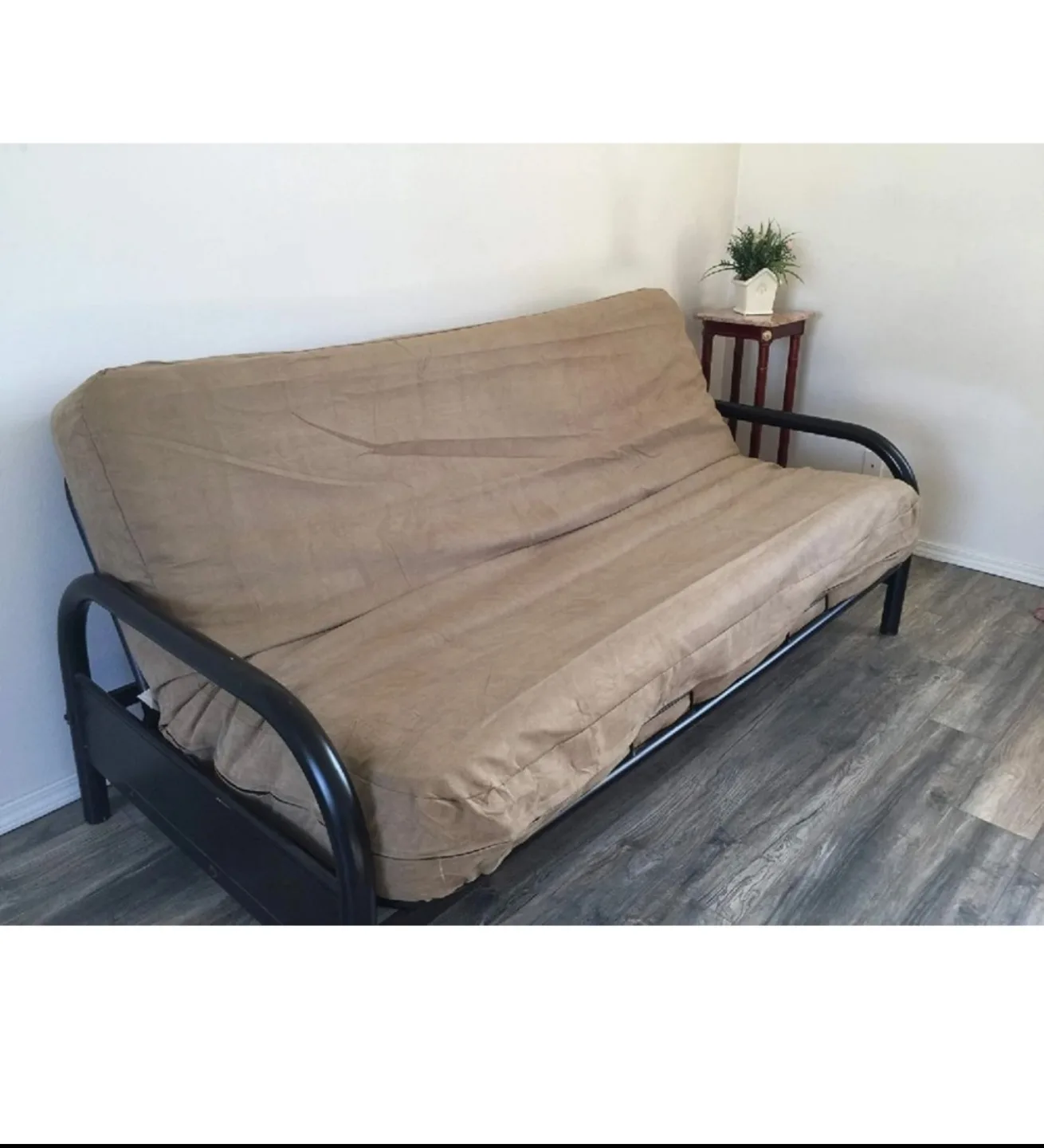 Futon Sofa Bed - Metal Frame - Charcoal Grey image indicator(3)