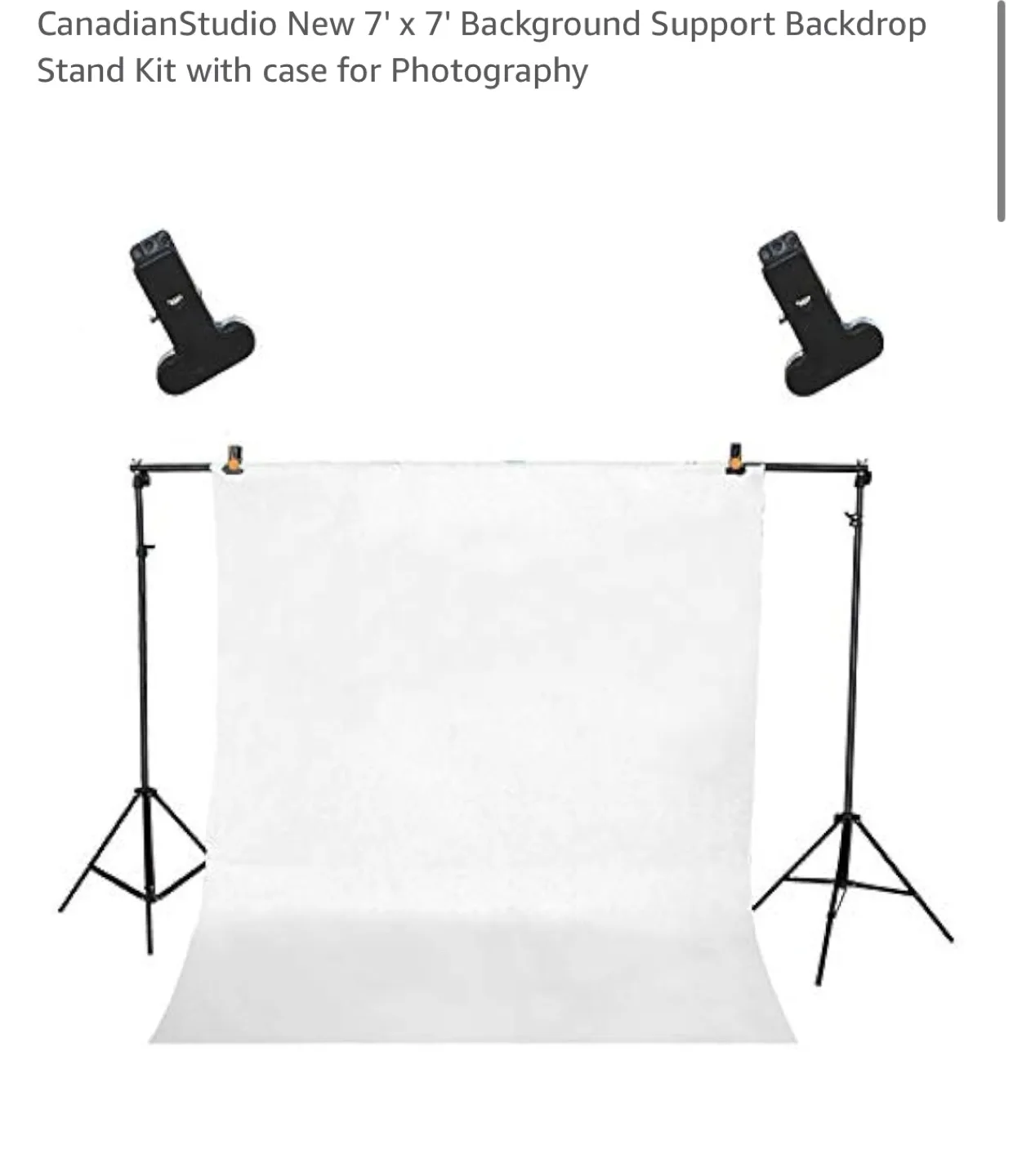 CanadianStudio 7'x7' Photography Backdrop Stand Kit