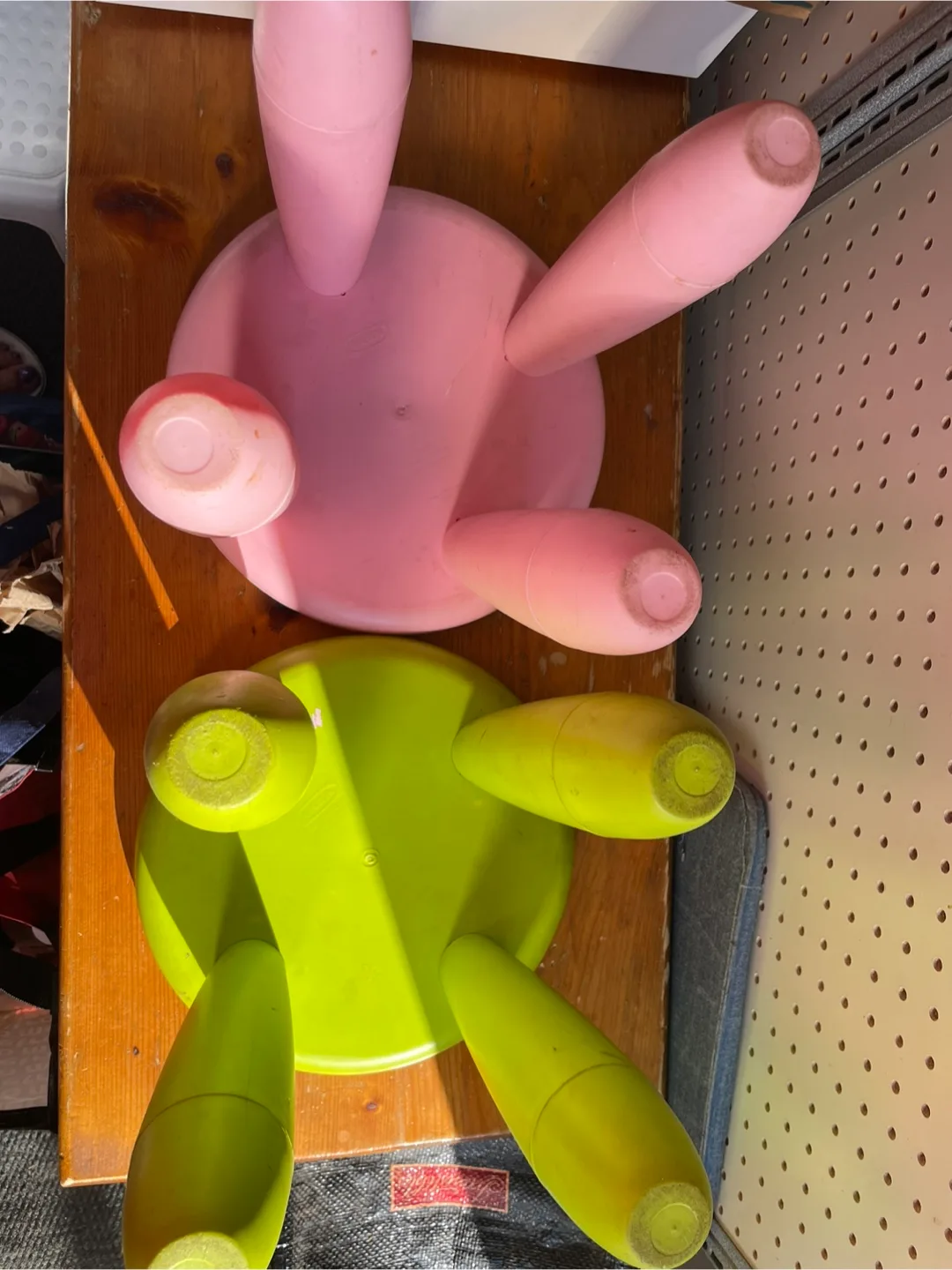 Pair of Child's Stools - Pink & Green 🥕 image indicator(2)