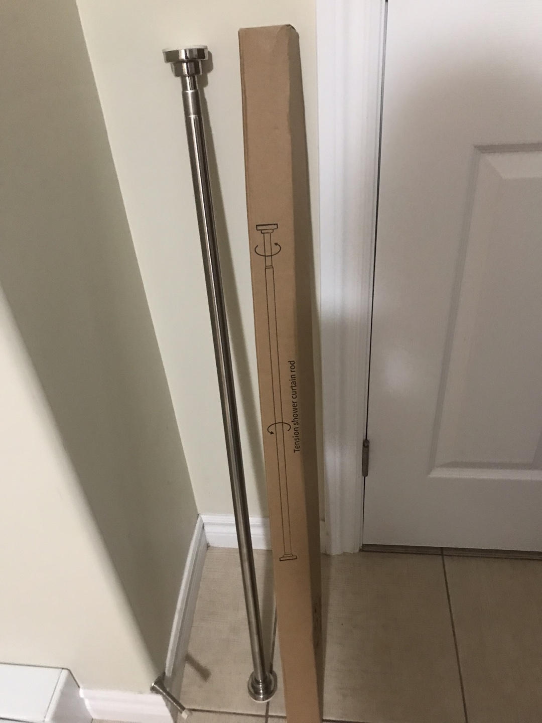 Telescopic Shower Curtain Rod - Stainless Steel
