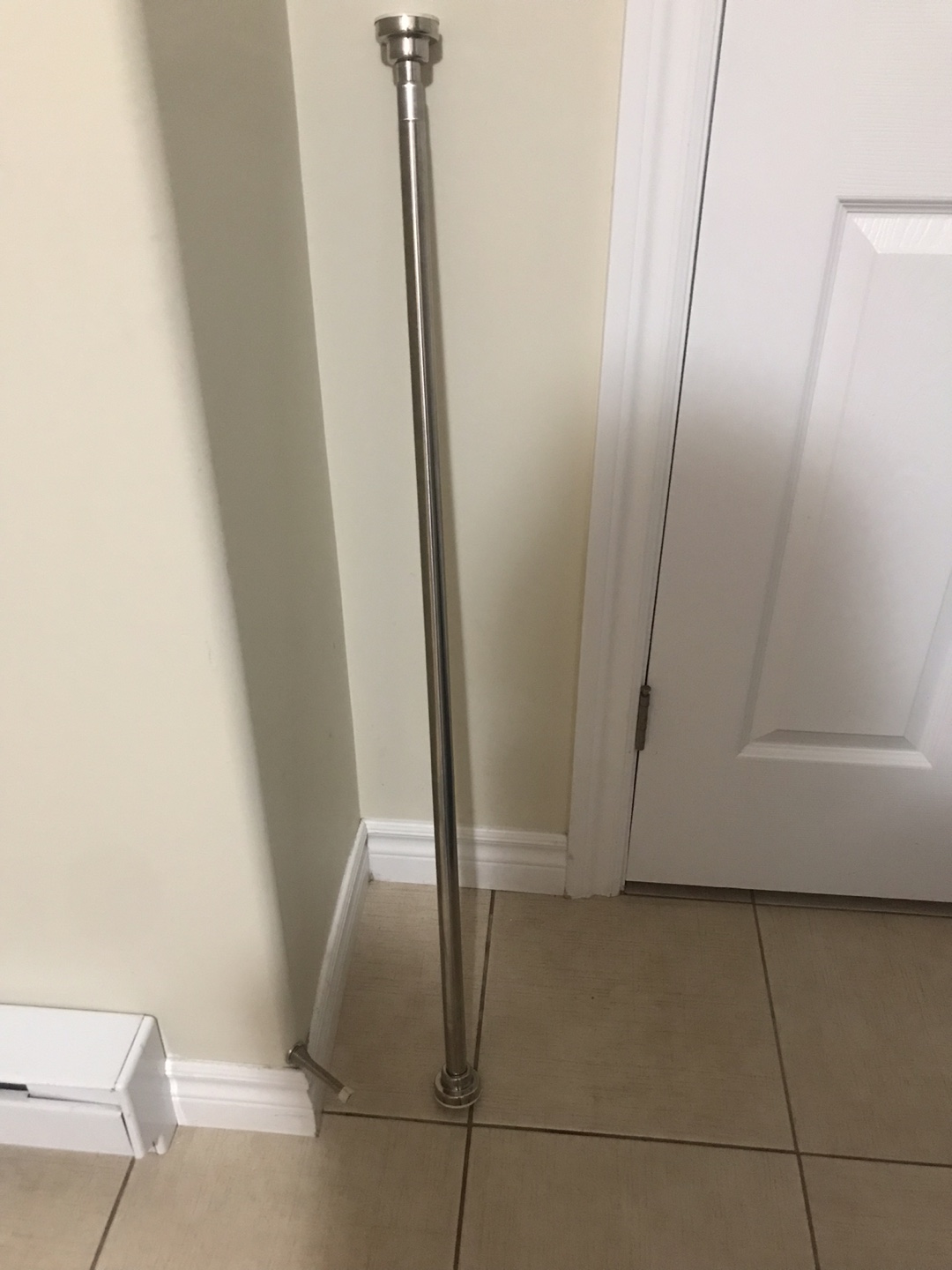 Telescopic Shower Curtain Rod - Stainless Steel - photo 2