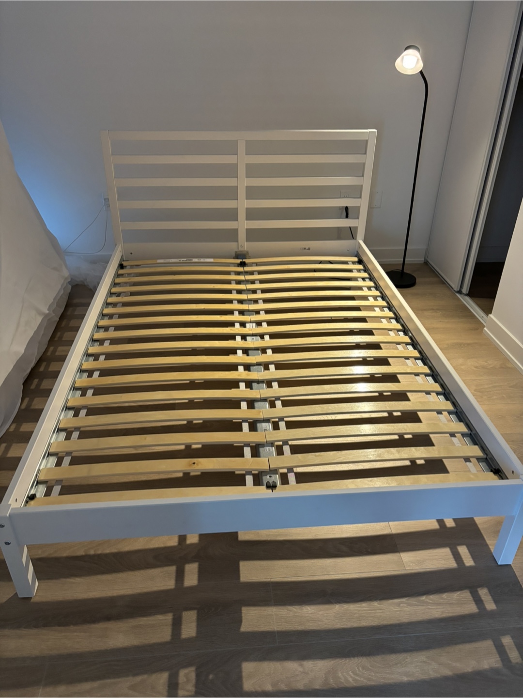 IKEA TARVA - Double/Full bed frame - White stained