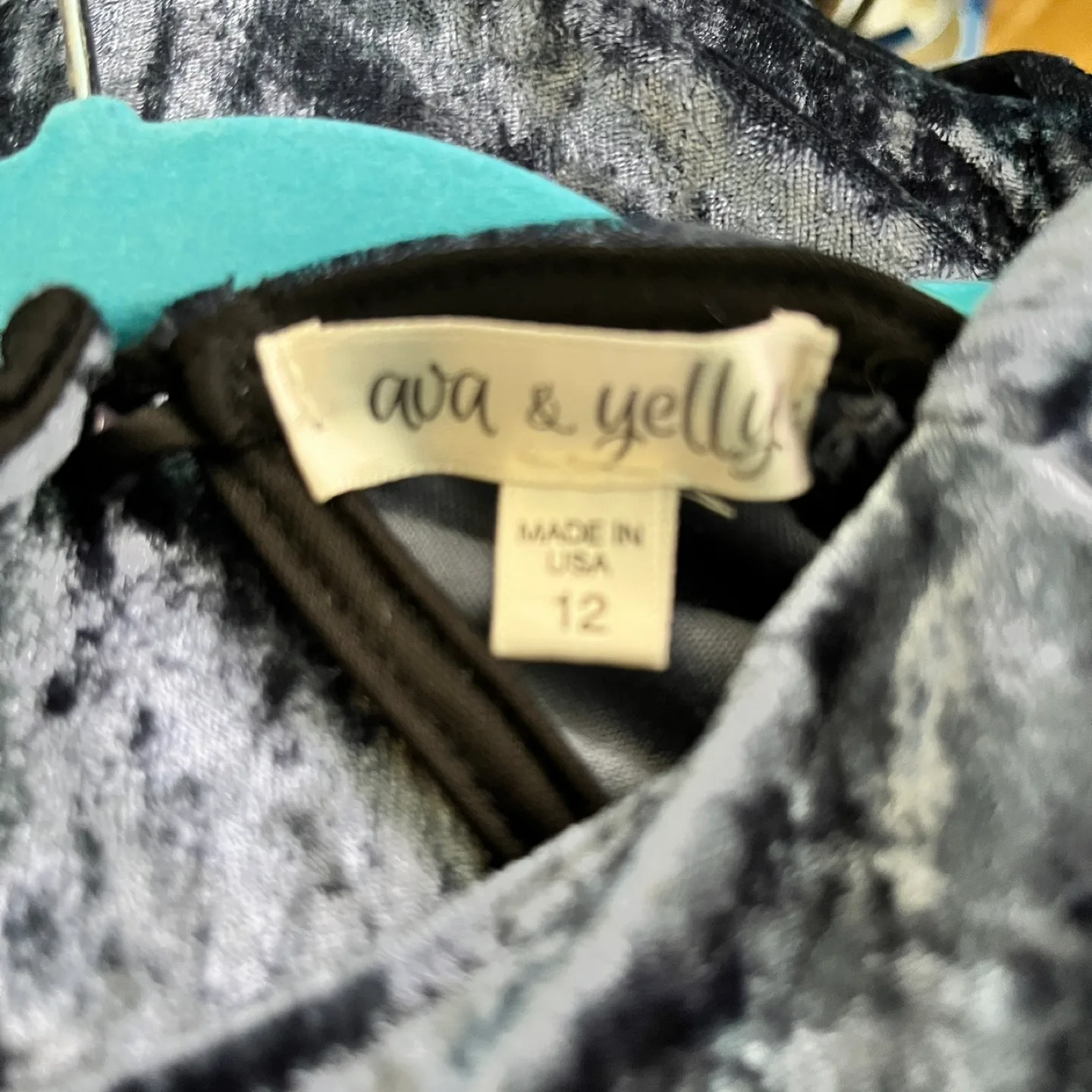 NWT Girls' Crushed Velvet Dress Sz 12 image indicator(5)