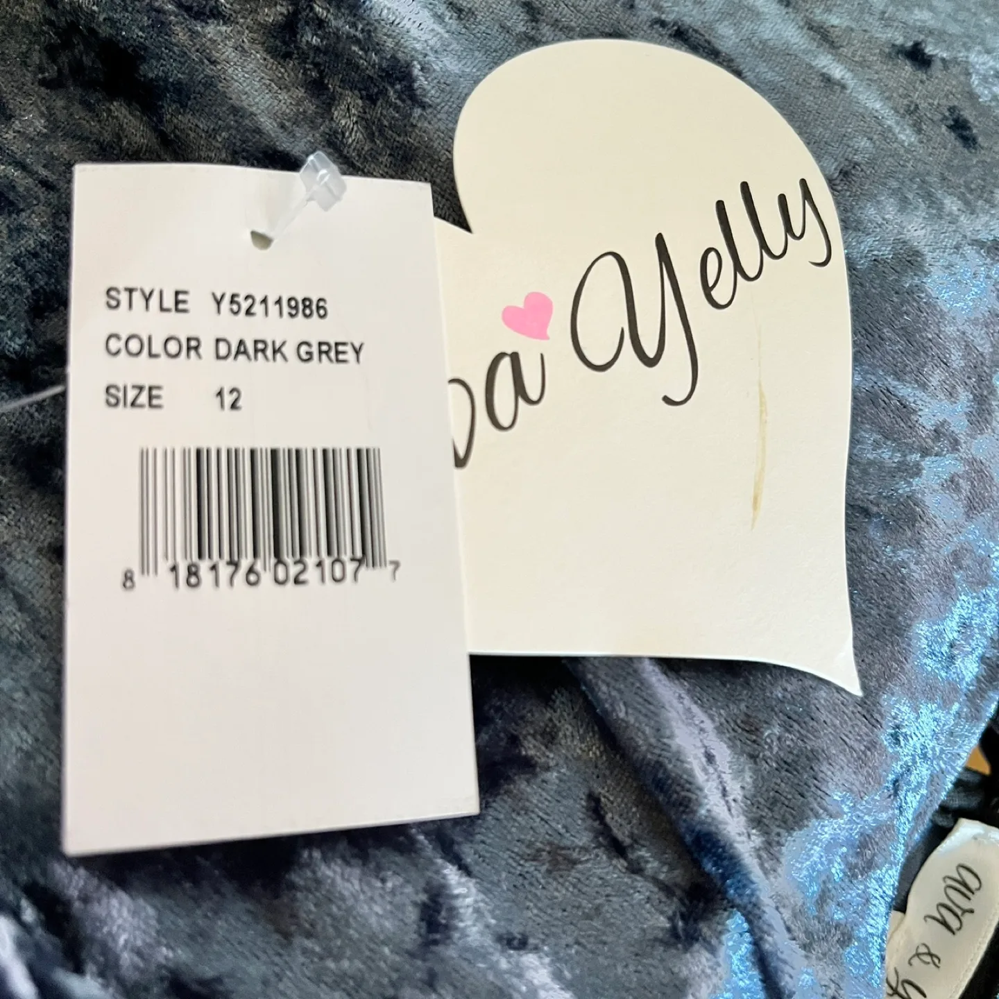 NWT Girls' Crushed Velvet Dress Sz 12 image indicator(3)