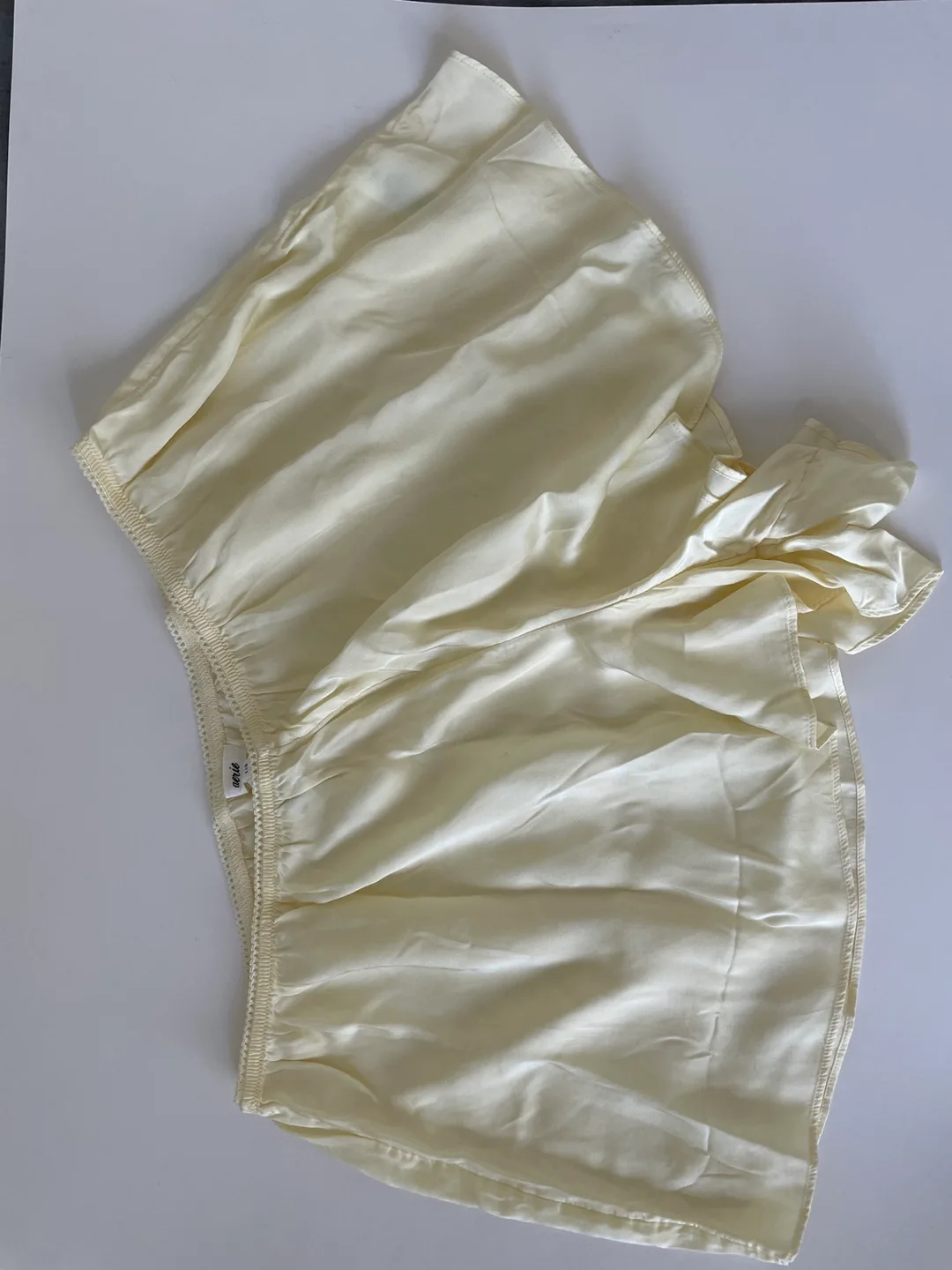 Aerie Cream Satin Sleep Set - Size Large image indicator(2)