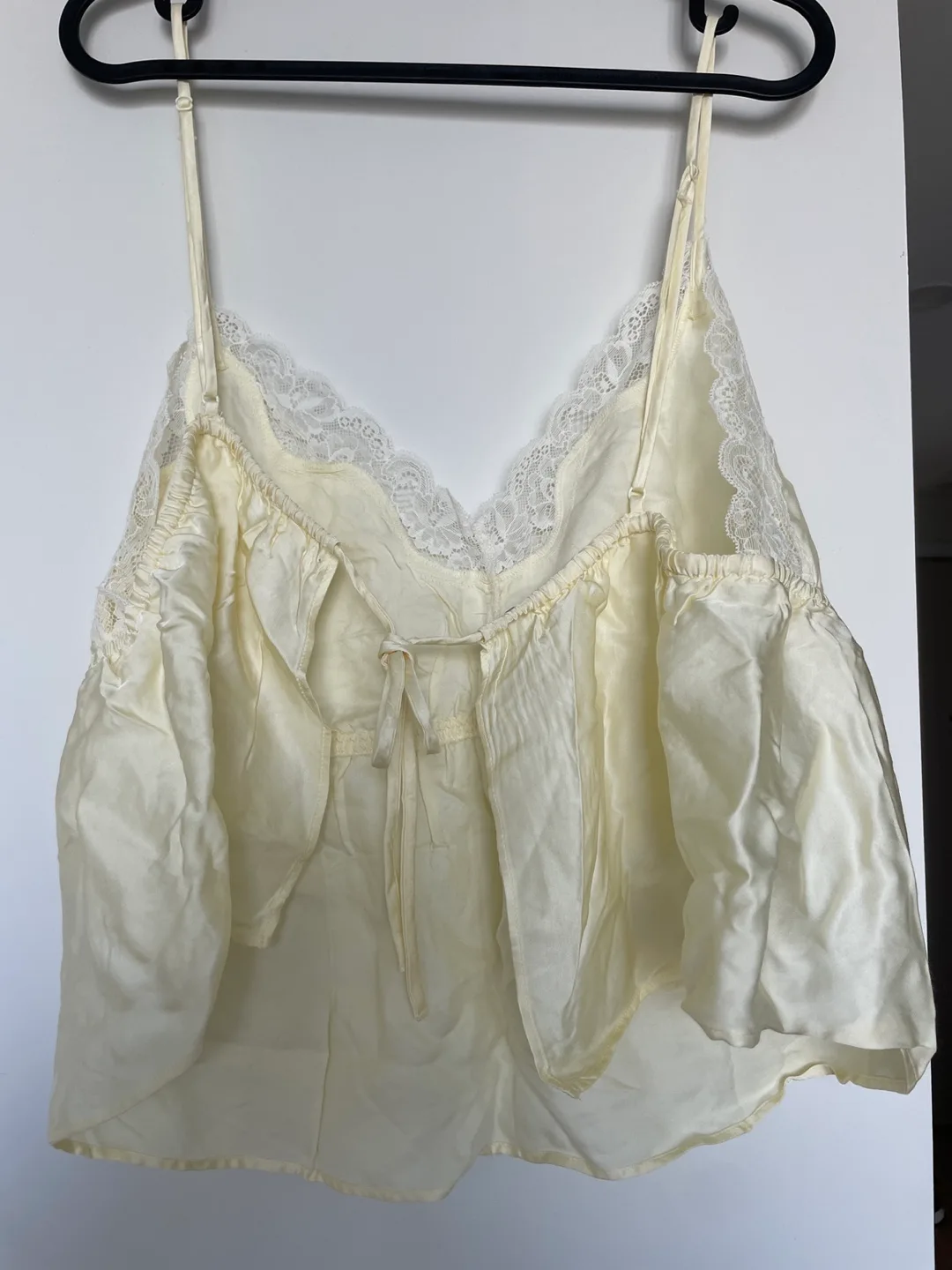 Aerie Cream Satin Sleep Set - Size Large image indicator(8)