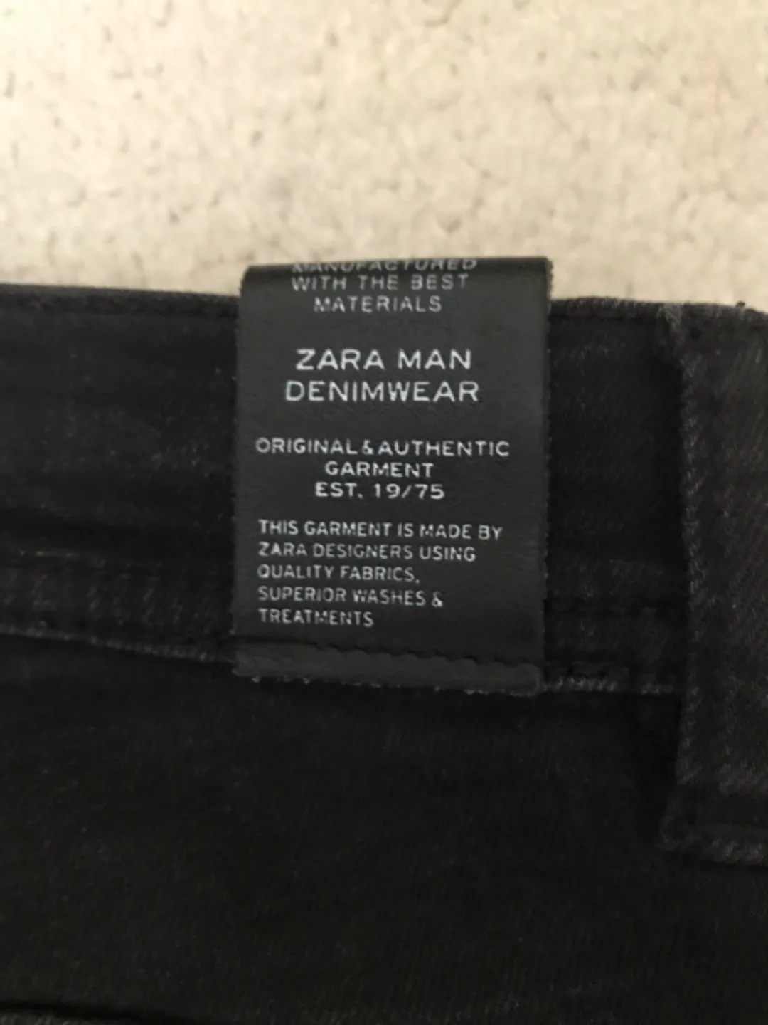 Zara Man Black Distressed Jeans Size 31 image indicator(6)
