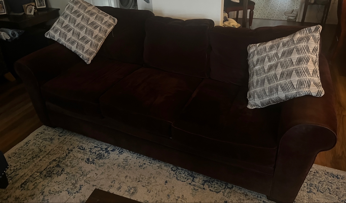 Dark Brown untrasuede Sofa - photo 3