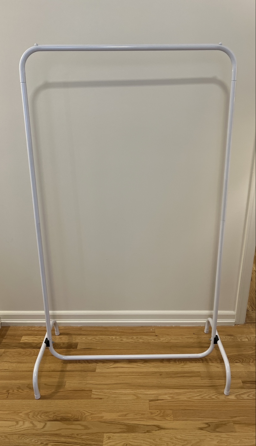 White Metal Garment Rack