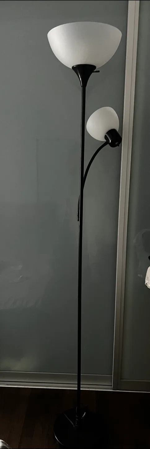 Black Two-Light Floor Lamp thumbnail