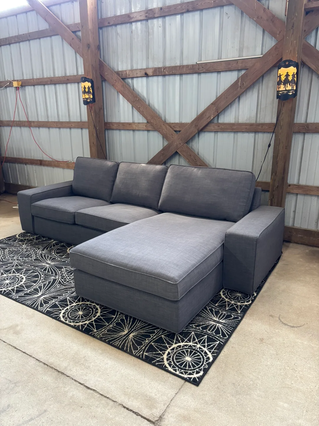 *Delivery Available* IKEA Kivik Sectional Sofa in Grey 🛋️ image indicator(3)