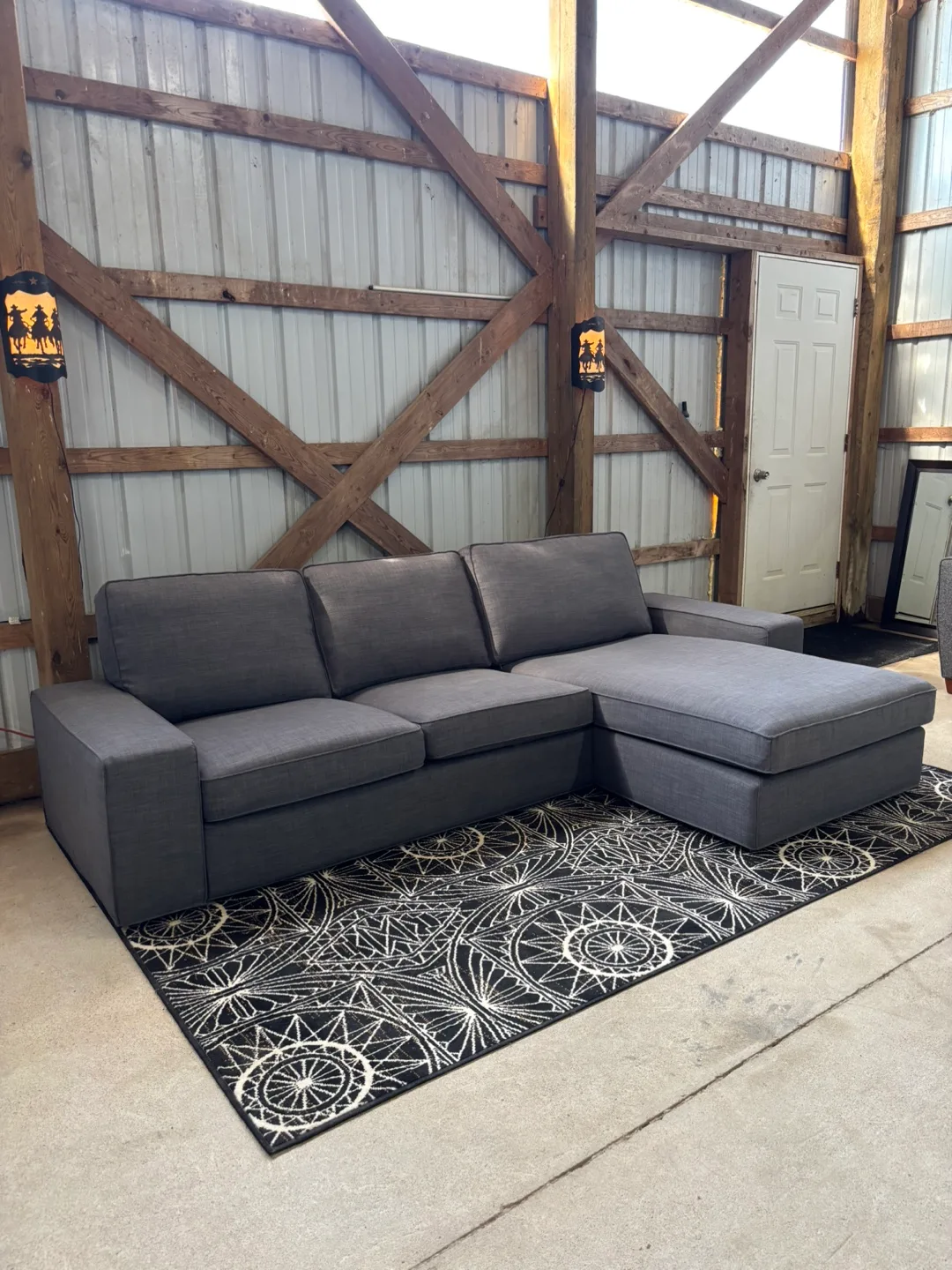 *Delivery Available* IKEA Kivik Sectional Sofa in Grey 🛋️ image indicator(4)