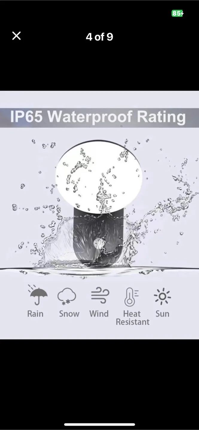 New - Outdoor Motion Sensor Wall Light - IP65 Waterproof image indicator(3)