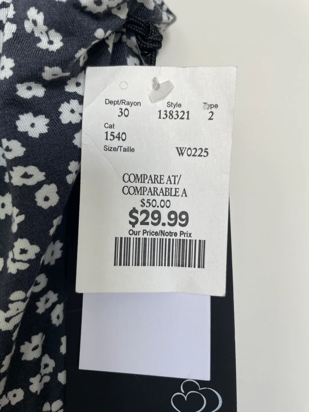 J.O&Co. Black and White Floral Print Wide Leg Jumpsuit image indicator(6)