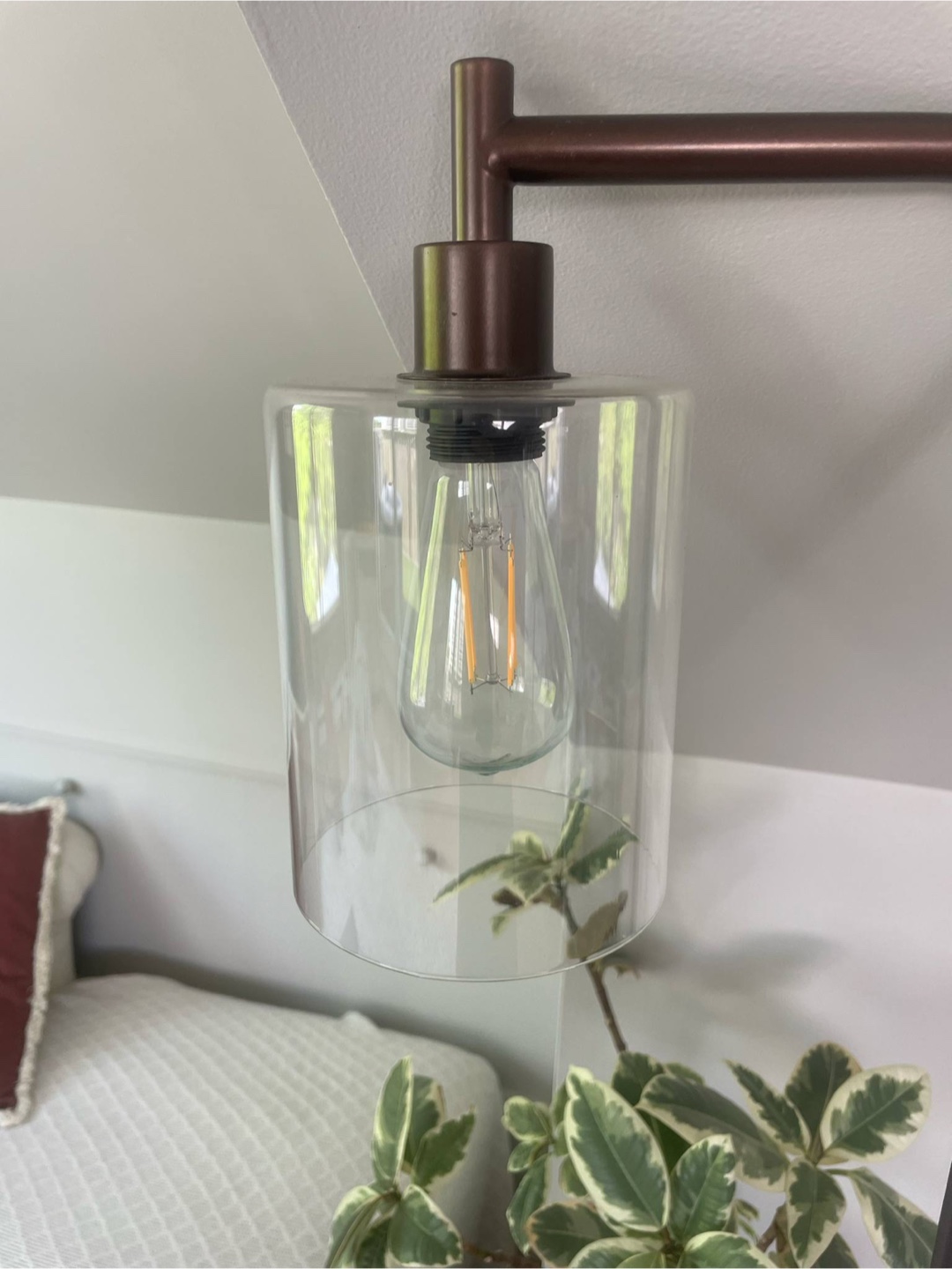 Modern Arc Floor Lamp with Glass Shade - photo 4