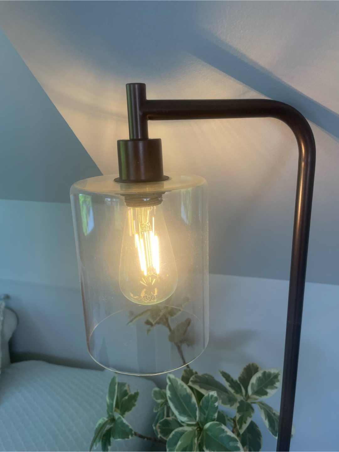 Modern Arc Floor Lamp with Glass Shade - photo 3