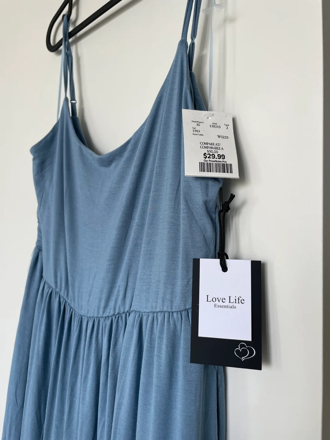 Love Life Essentials Dusty Blue Wide Leg Jumpsuit - Size L/G image indicator(2)