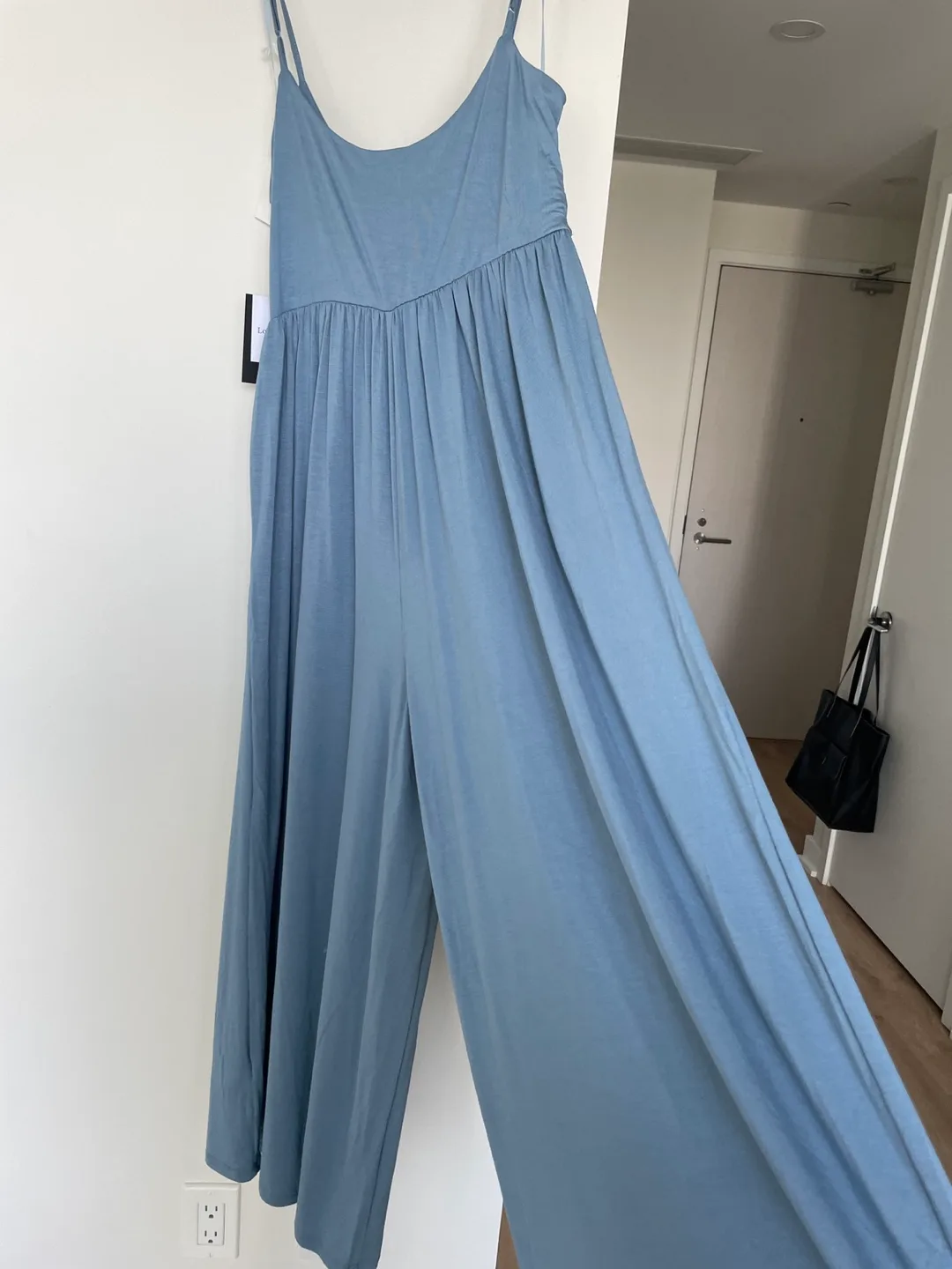 Love Life Essentials Dusty Blue Wide Leg Jumpsuit - Size L/G image indicator(5)