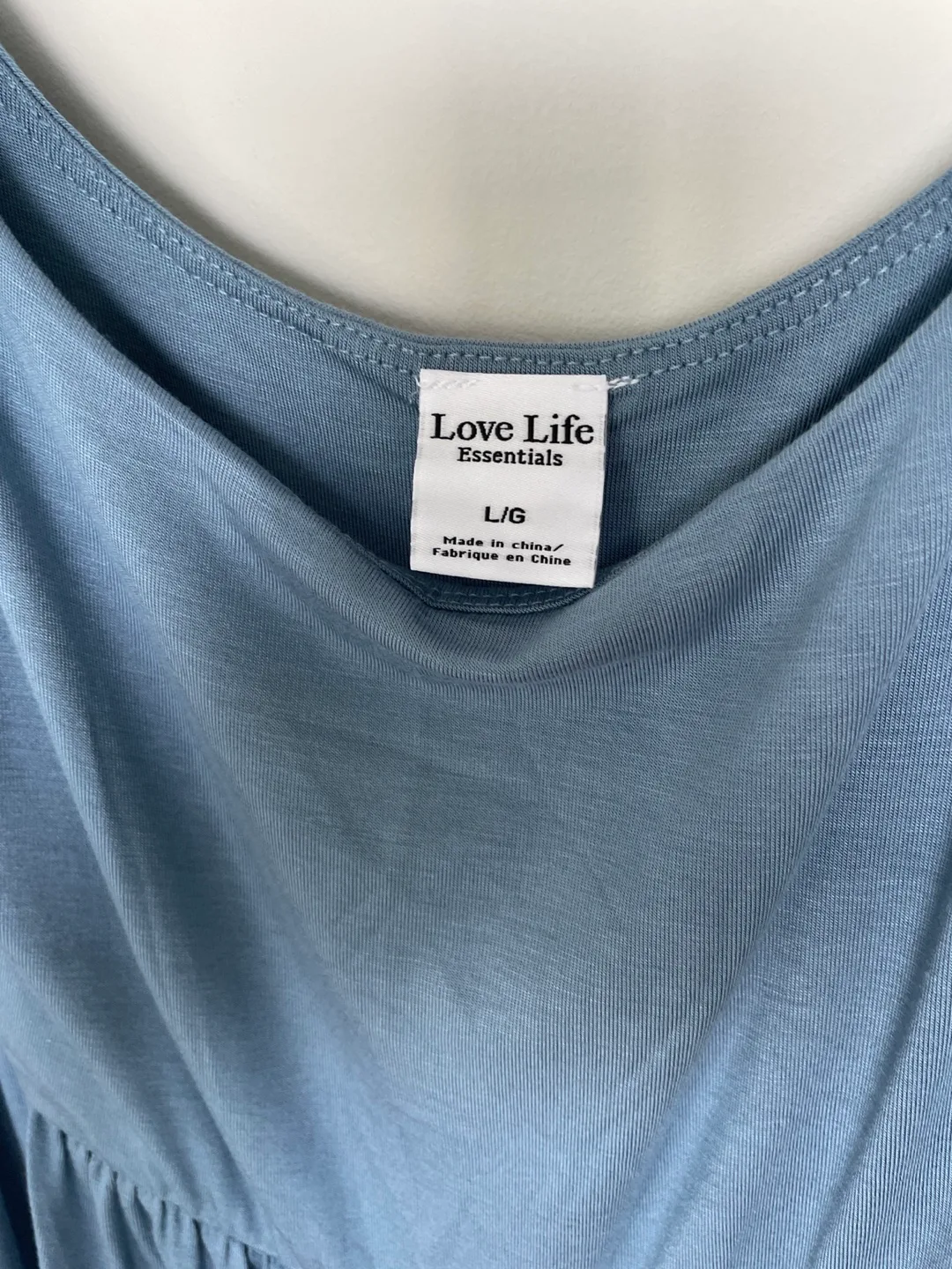 Love Life Essentials Dusty Blue Wide Leg Jumpsuit - Size L/G image indicator(3)