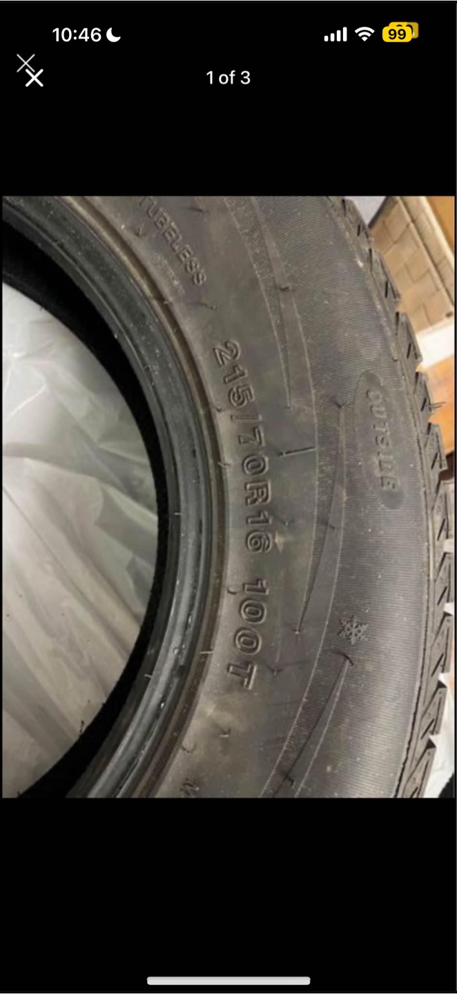 Four winter  215/70R16 100T Tires
