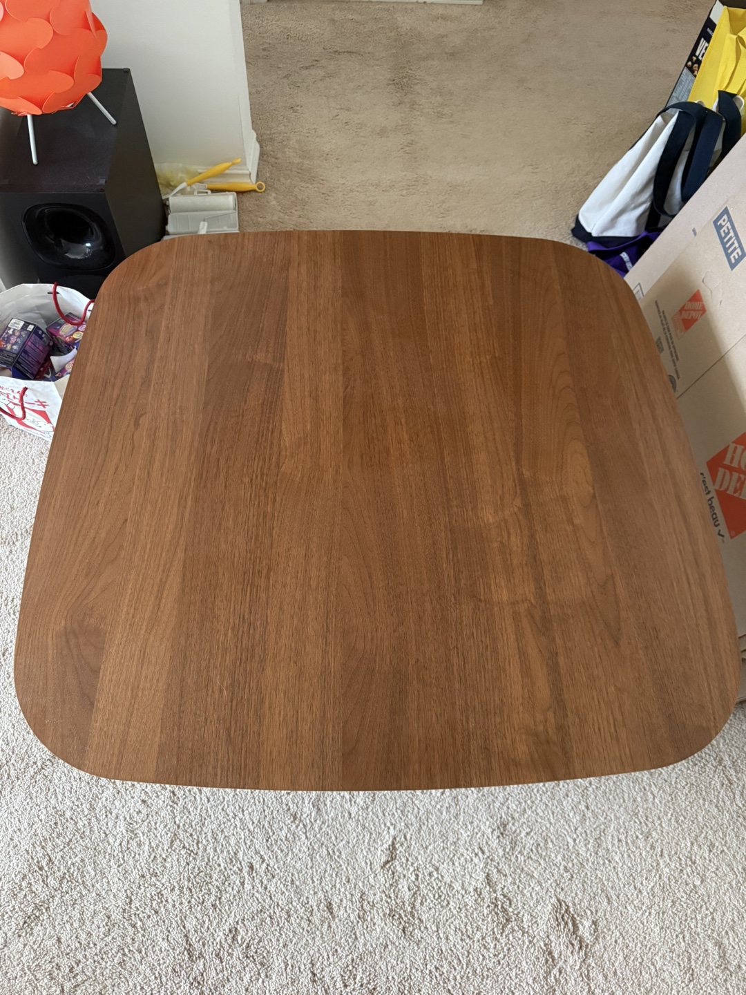 Mid-Century Modern Walnut Square Coffee Table