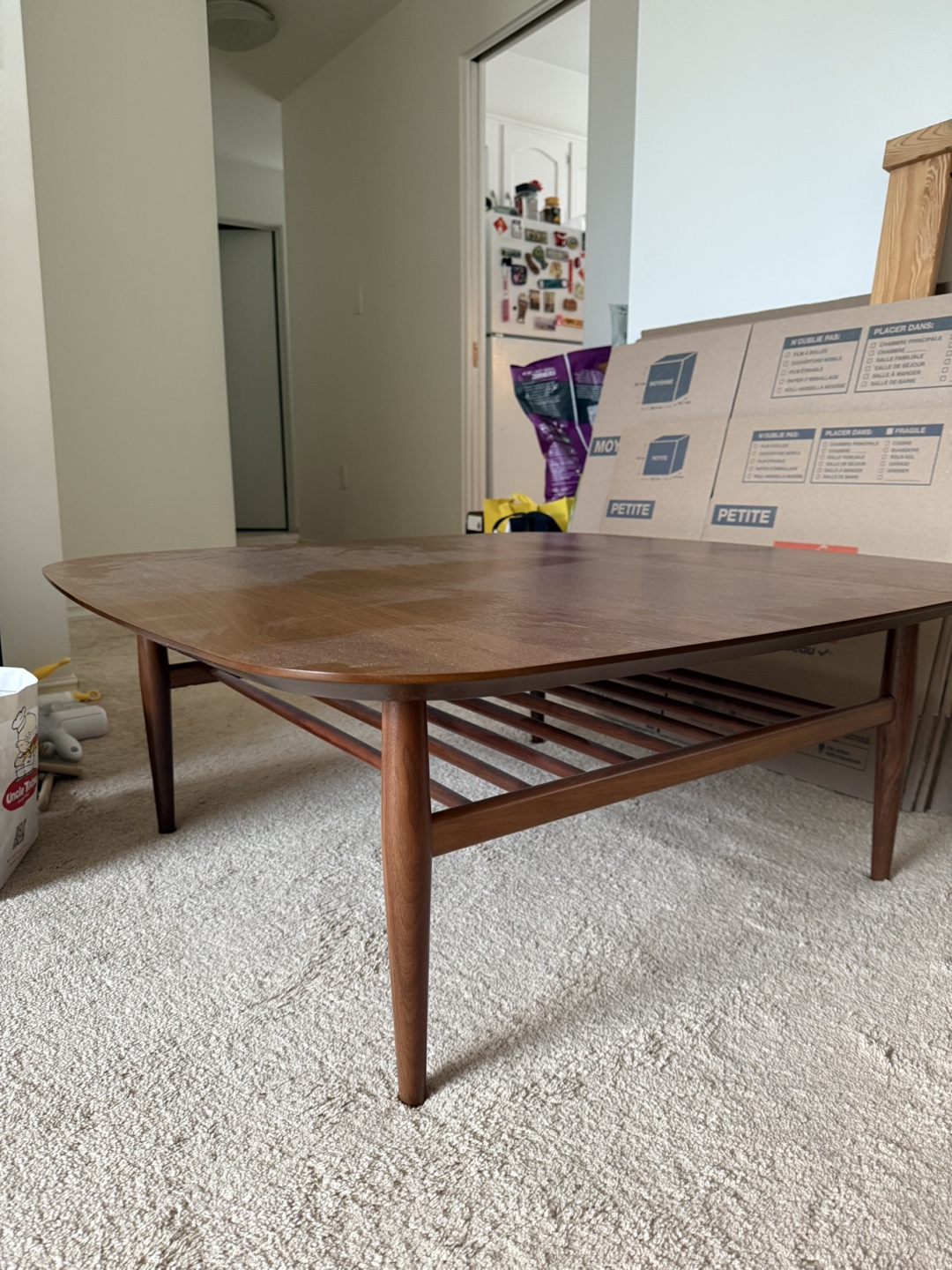 Mid-Century Modern Walnut Square Coffee Table - photo 3
