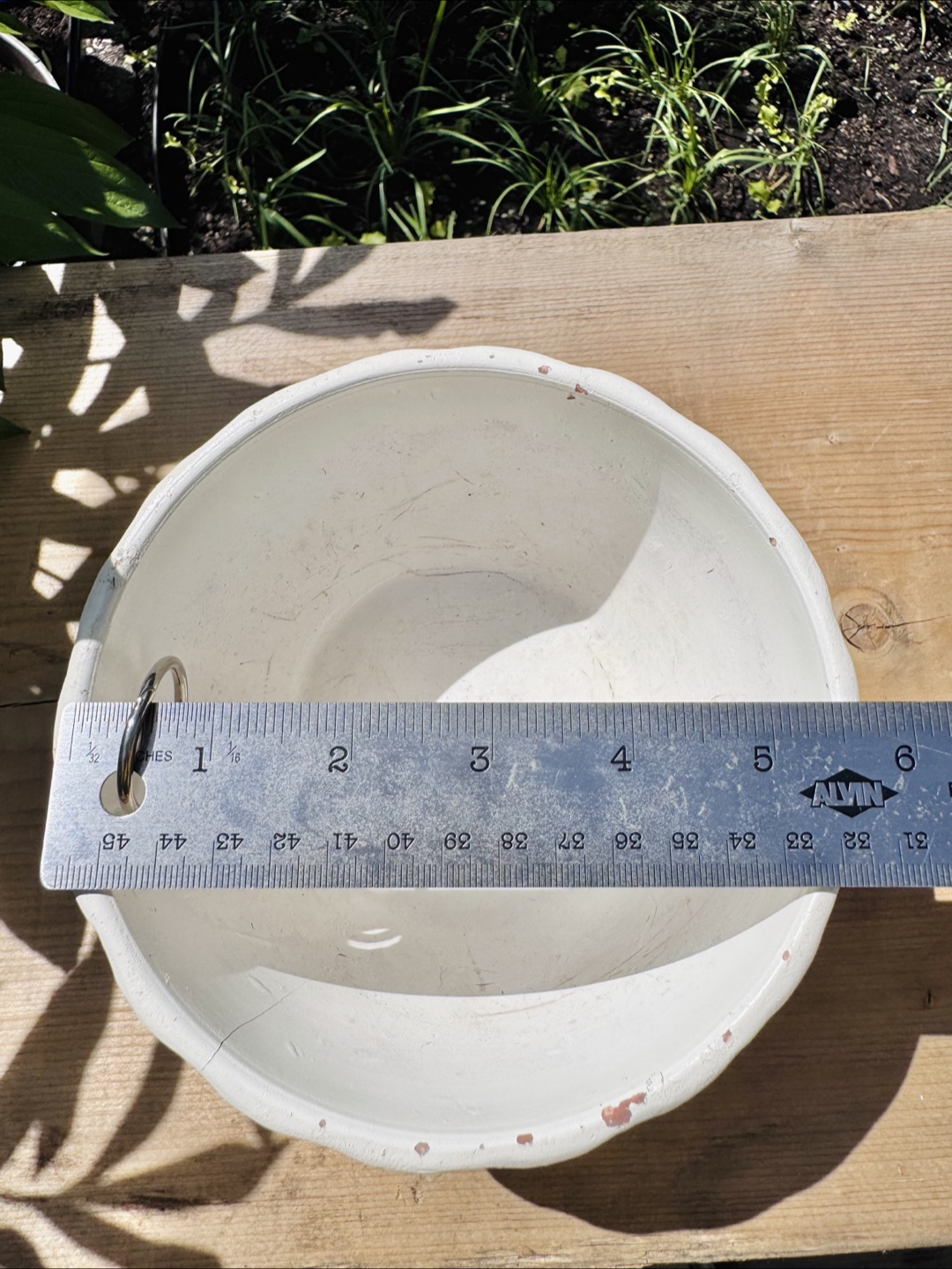 Flower Pot - White,Needs Repaint - photo 4