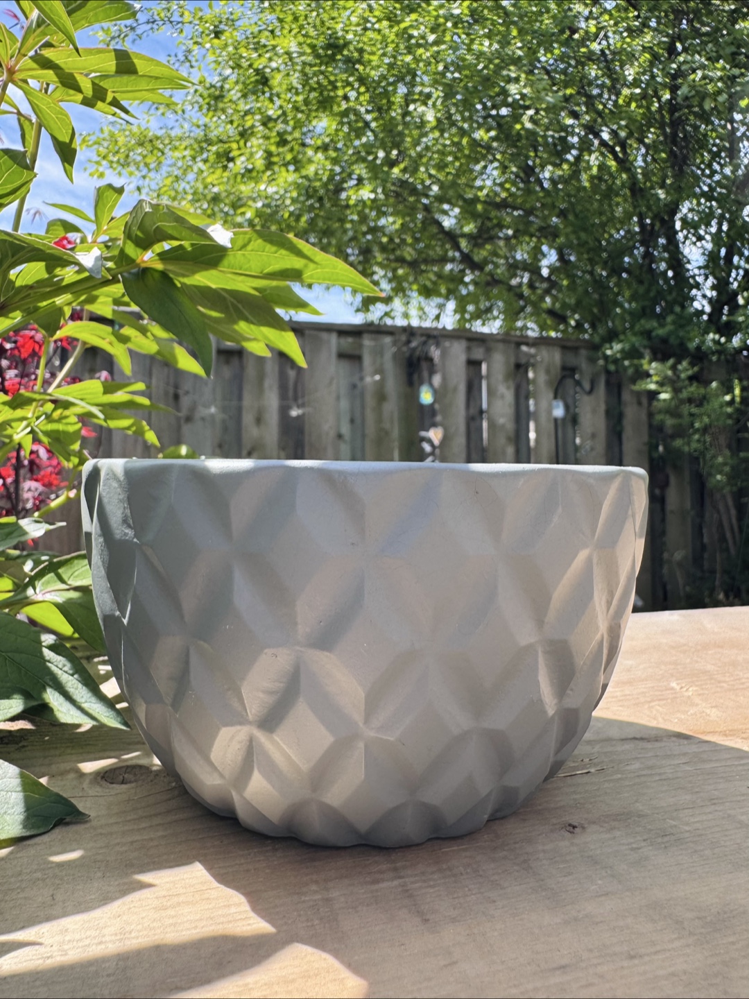 Flower Pot - Grey Round