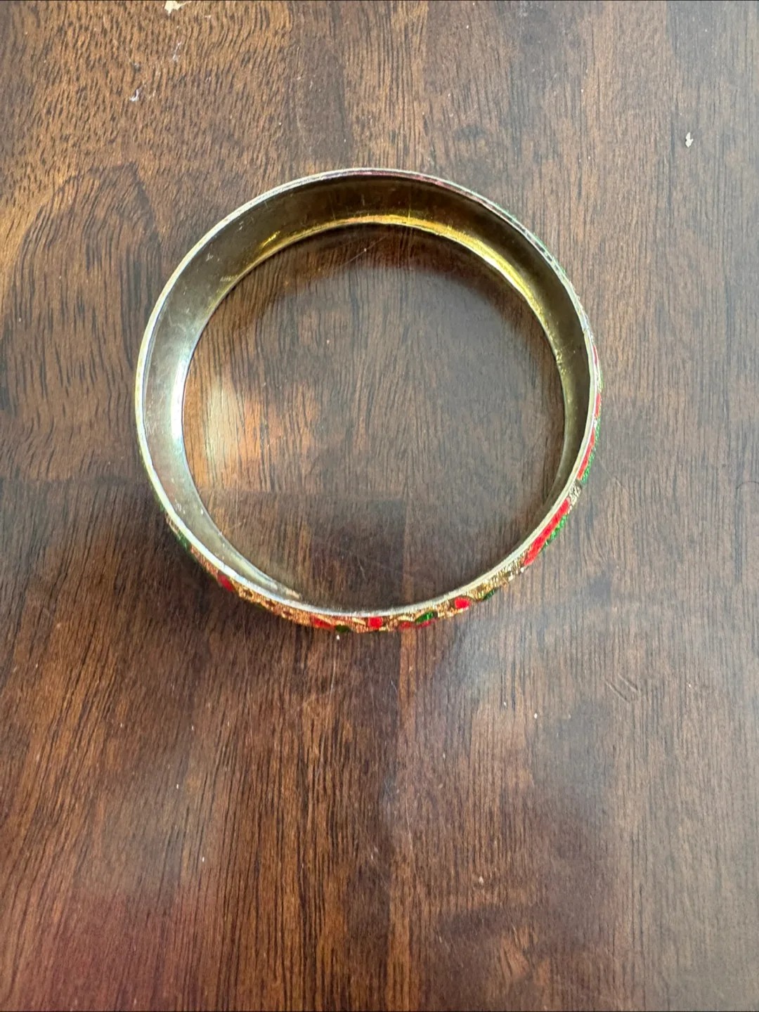 Vintage Red and Green Floral Design bracelet image indicator(3)