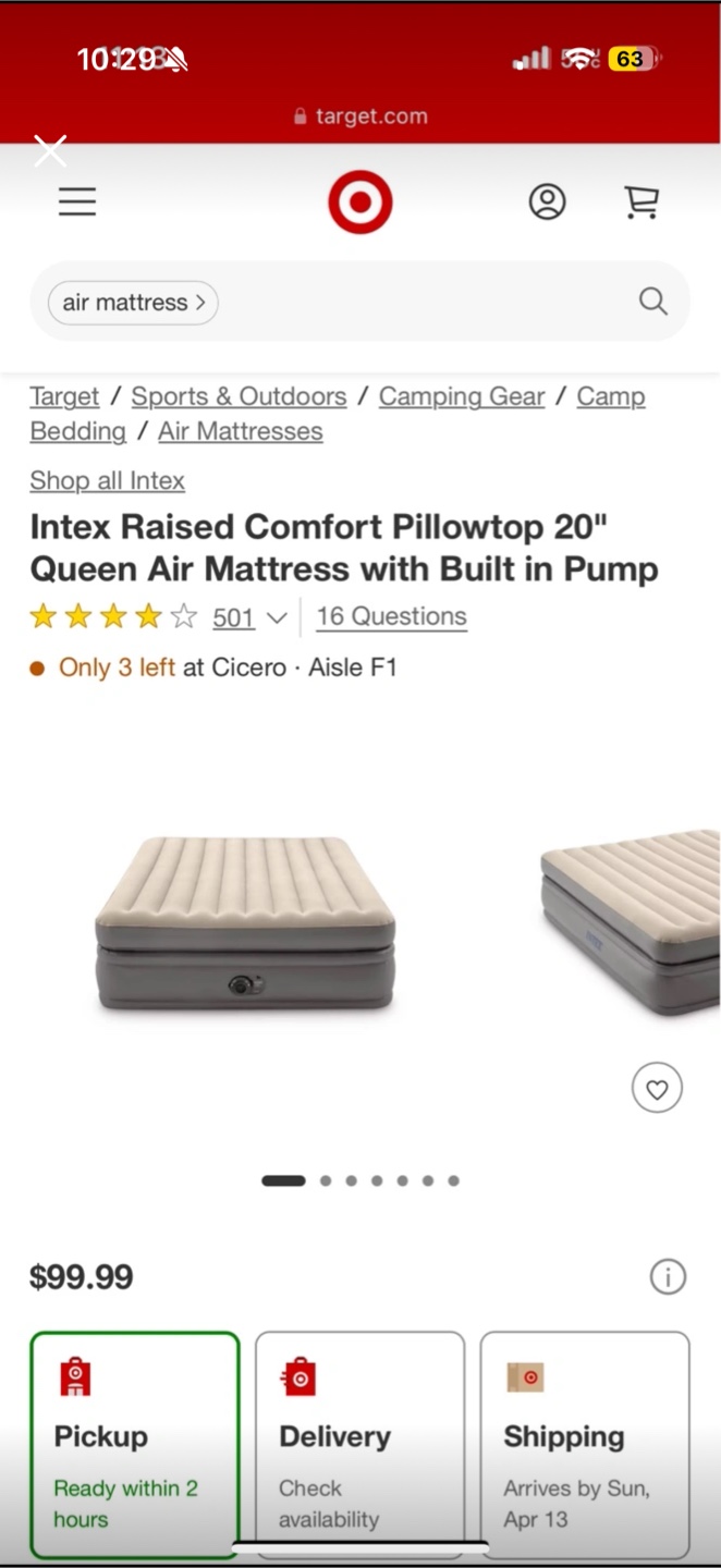 Queen size air mattress with built in pump - photo 3
