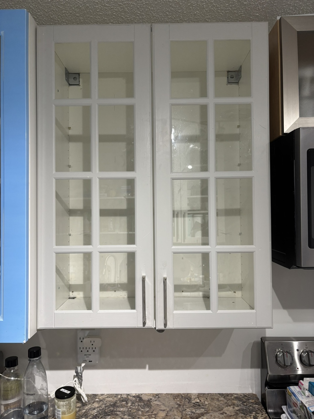 IKEA Wall Cabinets with Glass Doors