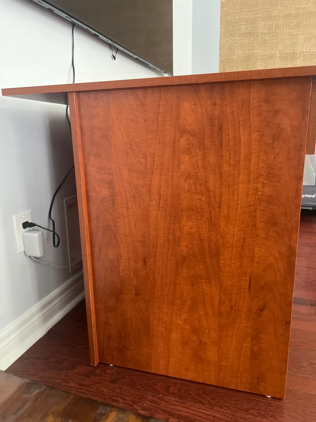 Cherry Wood Entertainment Center with Storage image indicator(3)